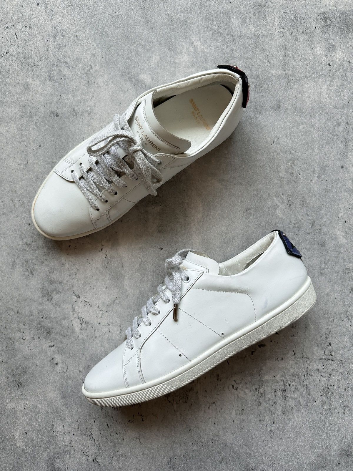 Saint Laurent Paris HEDI SLIMANE | SL/01 “LIPS” COURT CLASSIC SIGNATURE LOW TOP Size US 5.5 / EU 38 - 10 Thumbnail