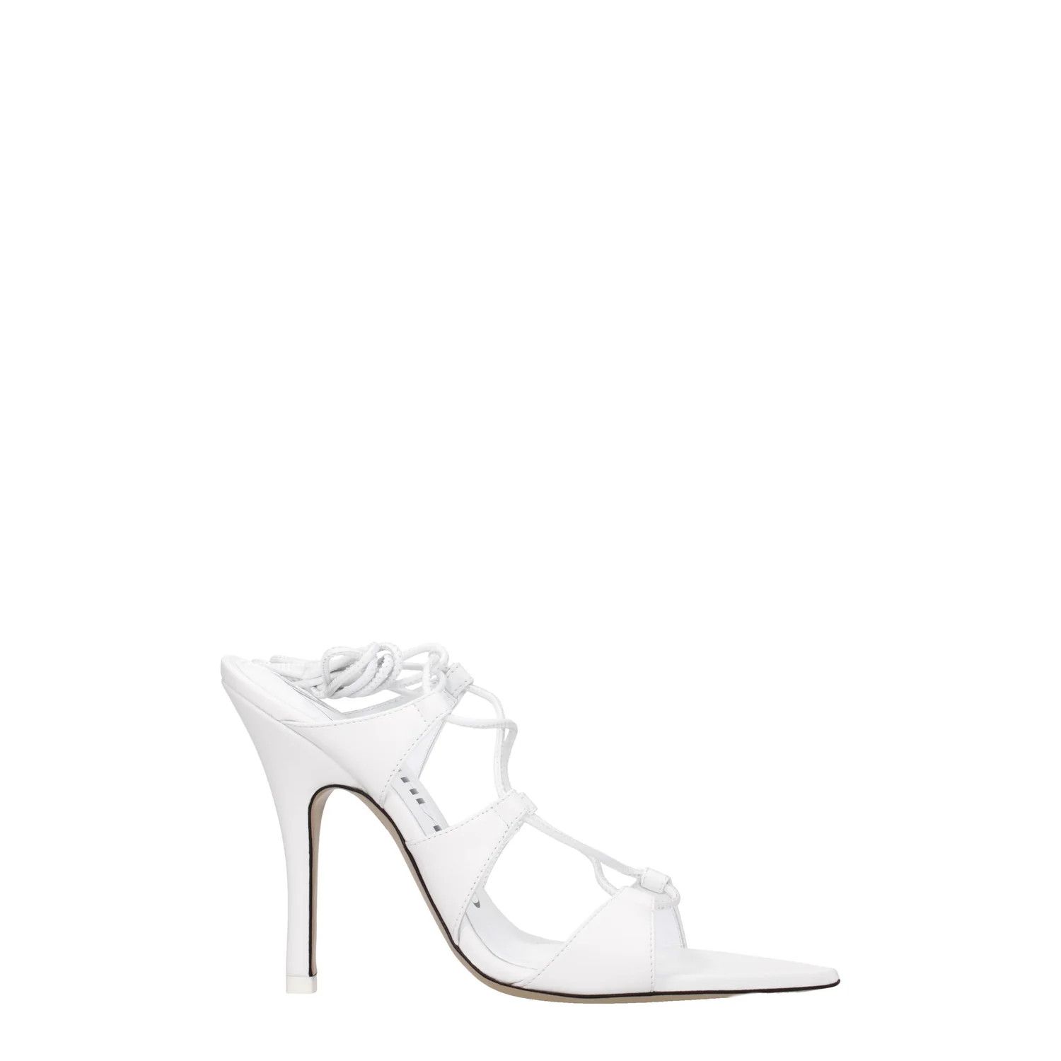 The Attico ob1o1e1224 Leather Sandals in White Size US 9.5 / IT 39.5 - 1 Thumbnail