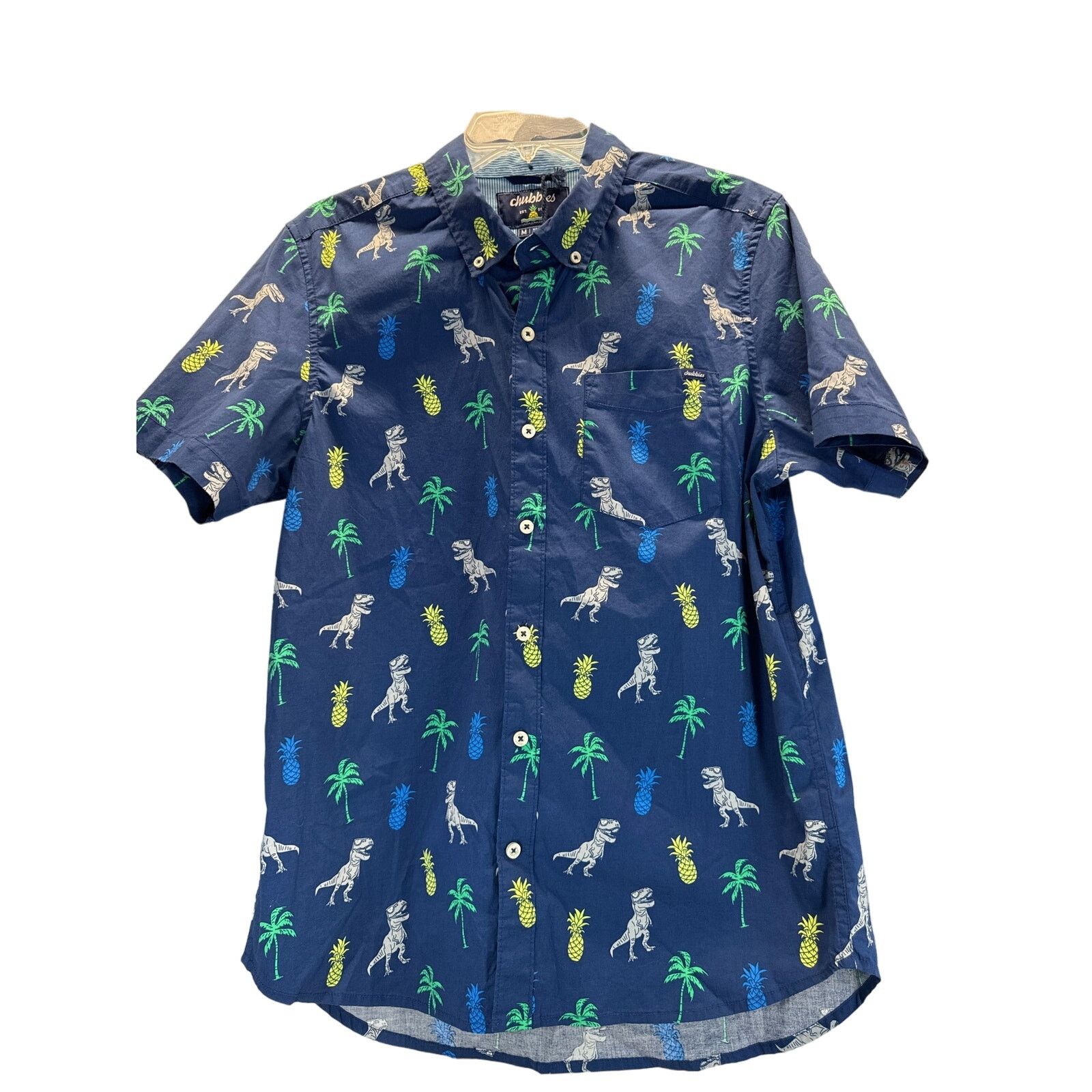 Chubbies Chubbies Friday Shirt Blue Short Sleeve Button-up men sz M Size US M / EU 48-50 / 2 - 1 Thumbnail