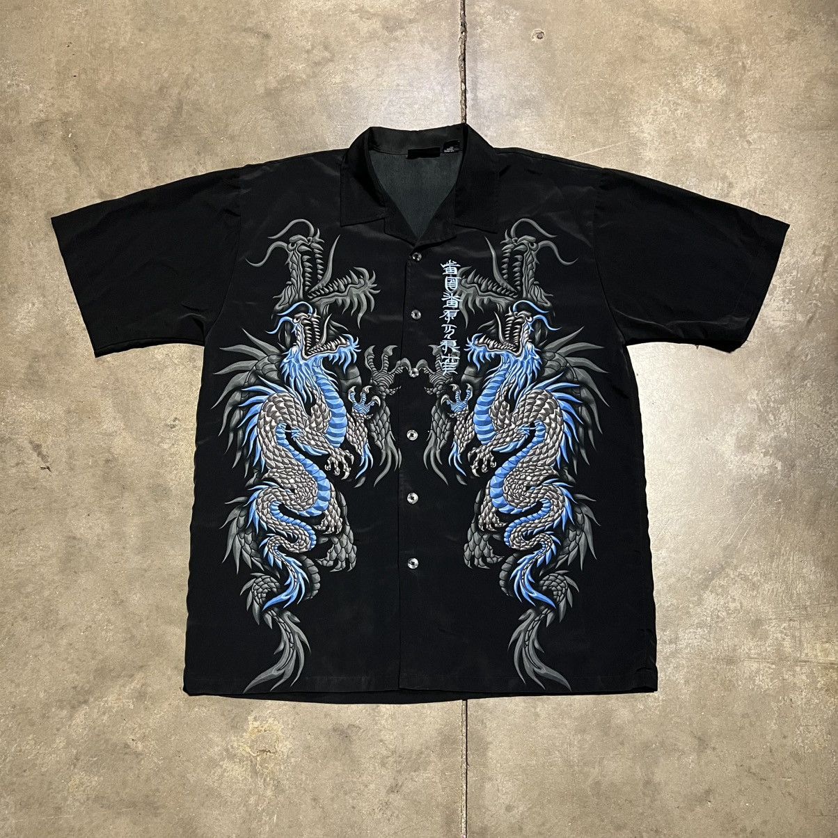 JNCO Vintage ODO Dragon Shirt Button Up Japanese Skater Y2K JNCO Size US XL / EU 56 / 4 - 1 Thumbnail
