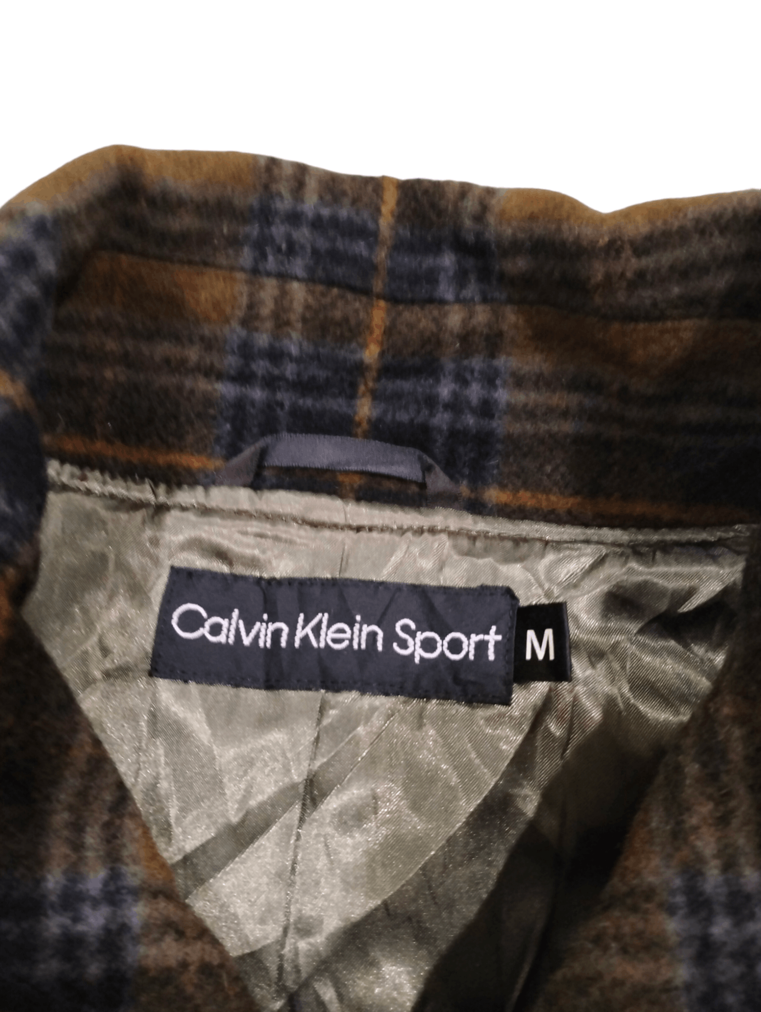 Calvin Klein Calvin Klein Sport Tartan Wool Over Coat Jacket Size US M / EU 48-50 / 2 - 9 Thumbnail