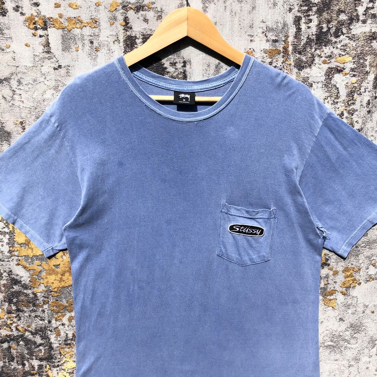 Stussy × Vintage 💥Distressed💥Stussy Pocket Tee Embroidery Stussy Streetwear Size US M / EU 48-50 / 2 - 4 Thumbnail