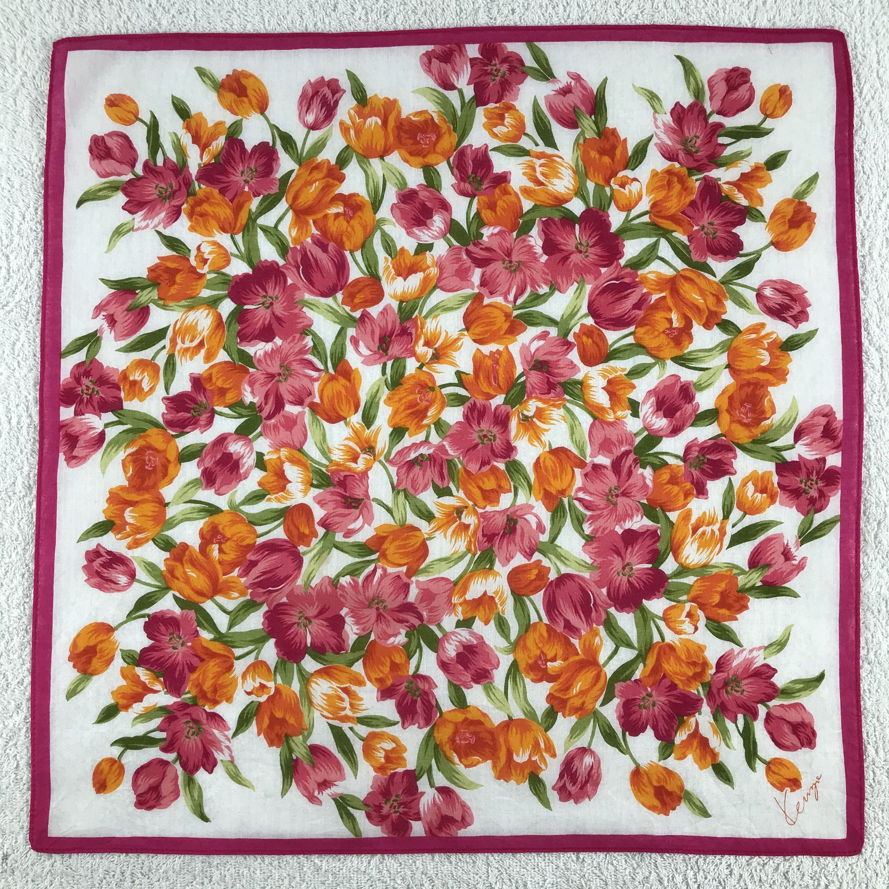 Kenzo × Vintage Kenzo Bandana / Handkerchief / Neckerchief - S266 Size ONE SIZE - 1 Thumbnail
