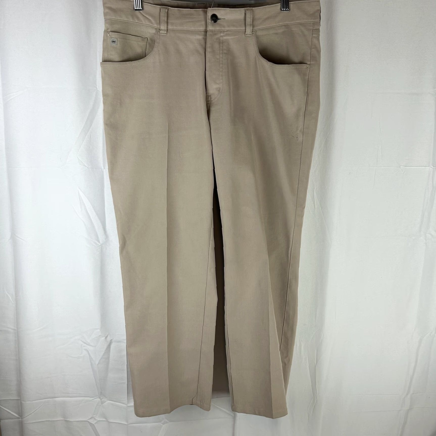 Peter Millar Peter Millar Pants Mens 34x32 Beige Khakis Straight Leg 5-Pocket Casual Golf Veristal Plat Size US 34 / EU 50 - 2 Thumbnail