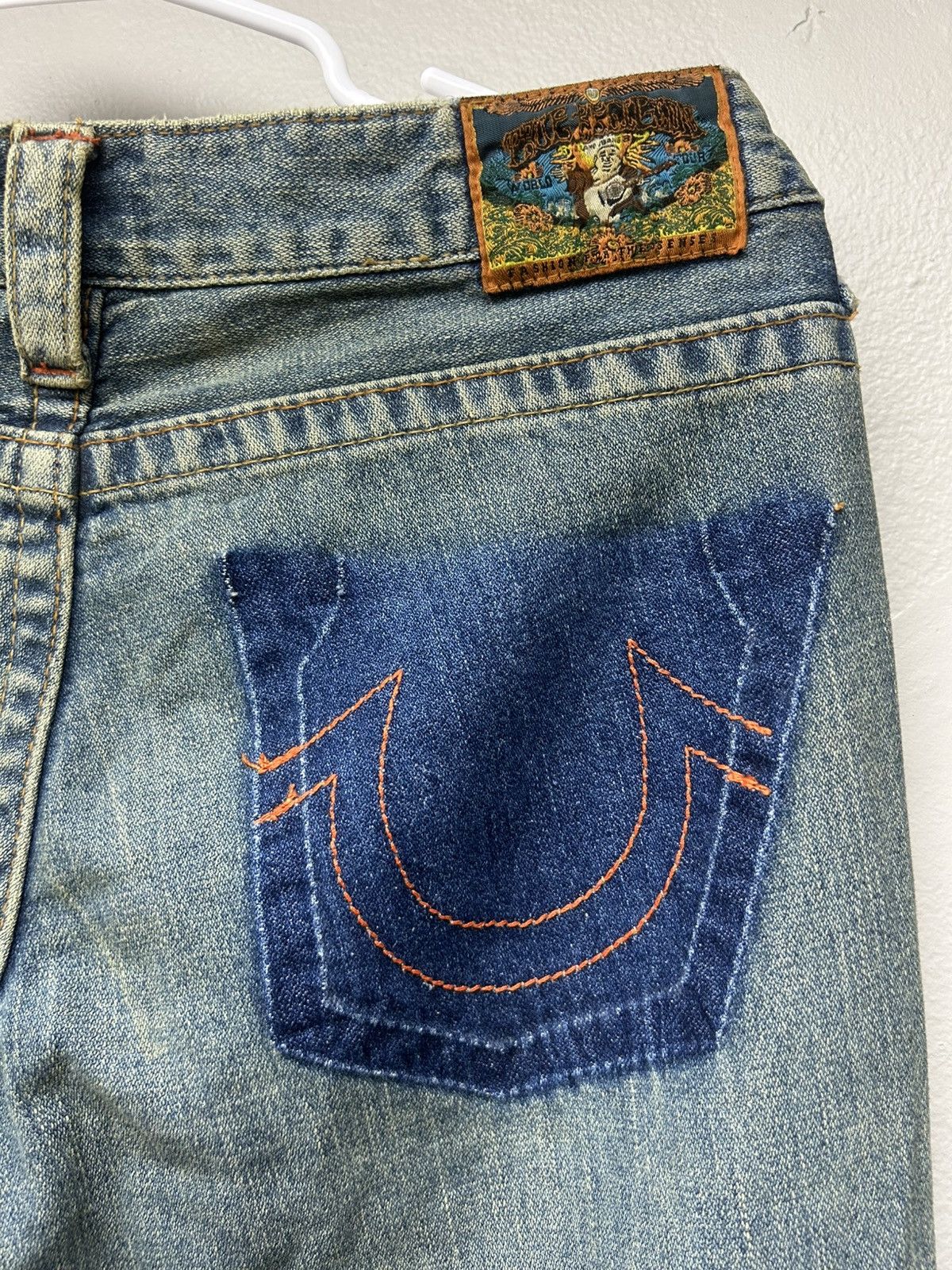 True Religion RARE Vintage True Religion Distressed Patchwork Flare Jeans Size 29" - 10 Thumbnail