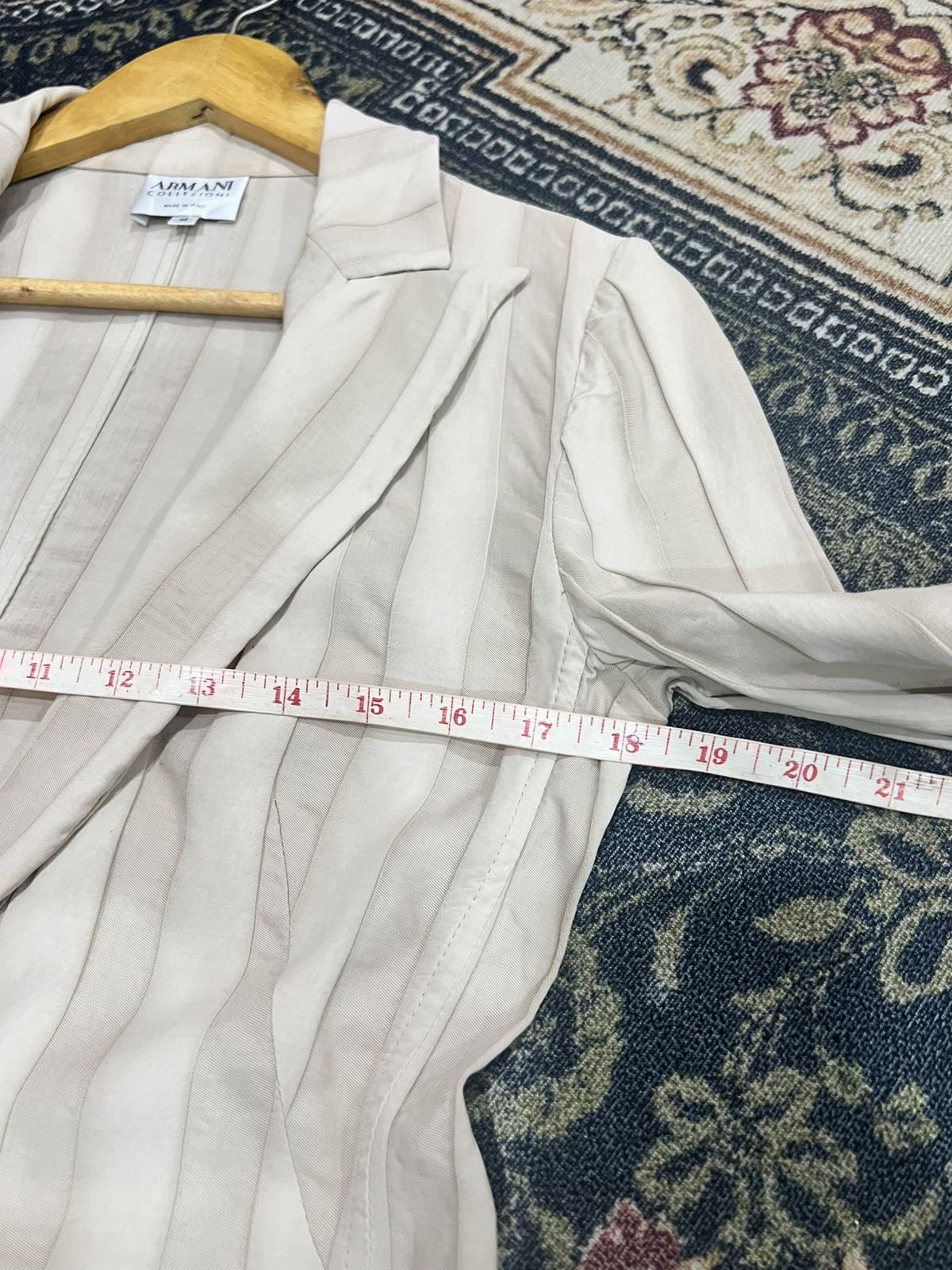 Armani × Armani Collezioni × Vintage Armani Collezioni Blazer Pleated Jacket Size S / US 4 / IT 40 - 4 Thumbnail