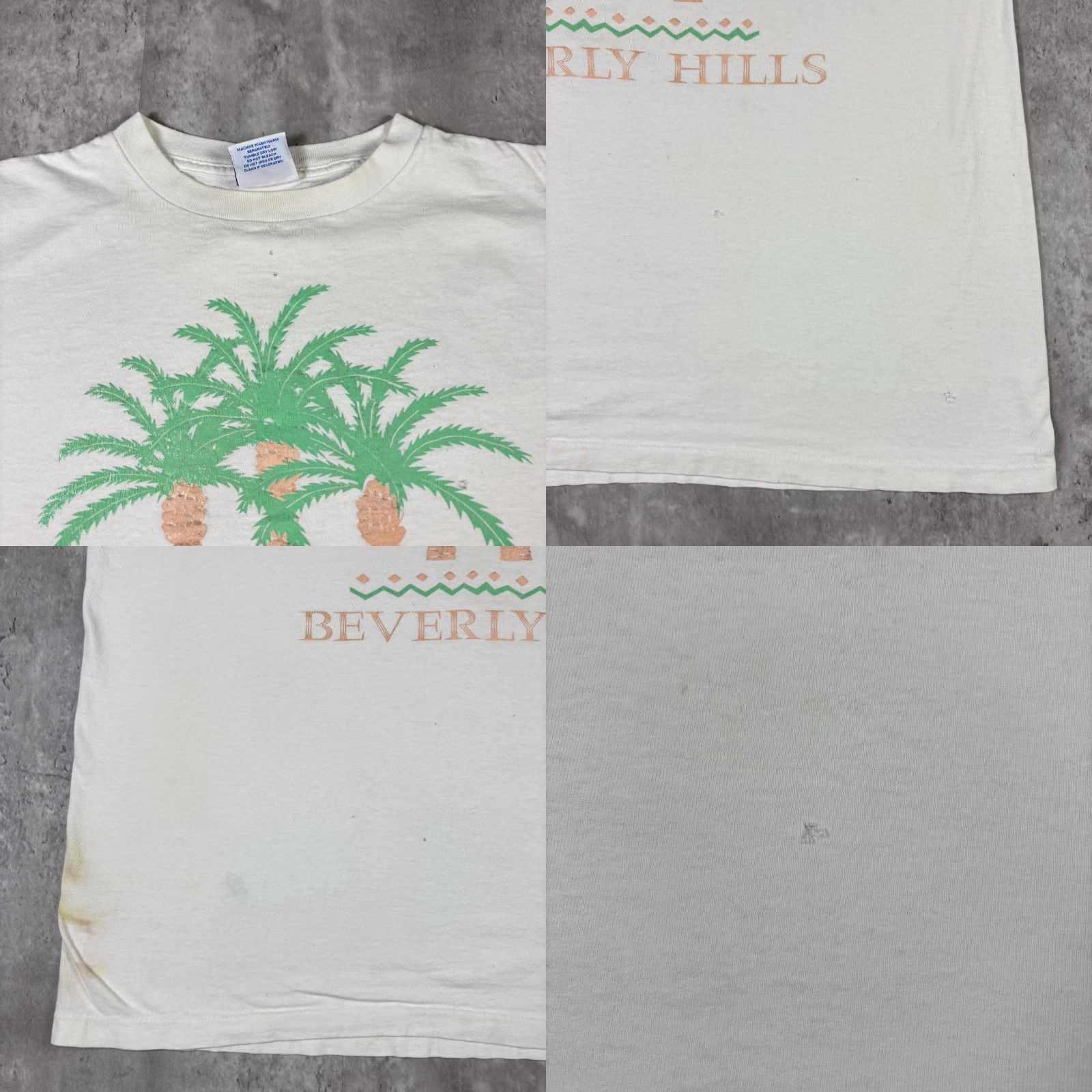 Vintage VINTAGE Beverly Hills T Shirt White Crew Neck Short Sleeve 90s XL Men Size US XL / EU 56 / 4 - 8 Thumbnail