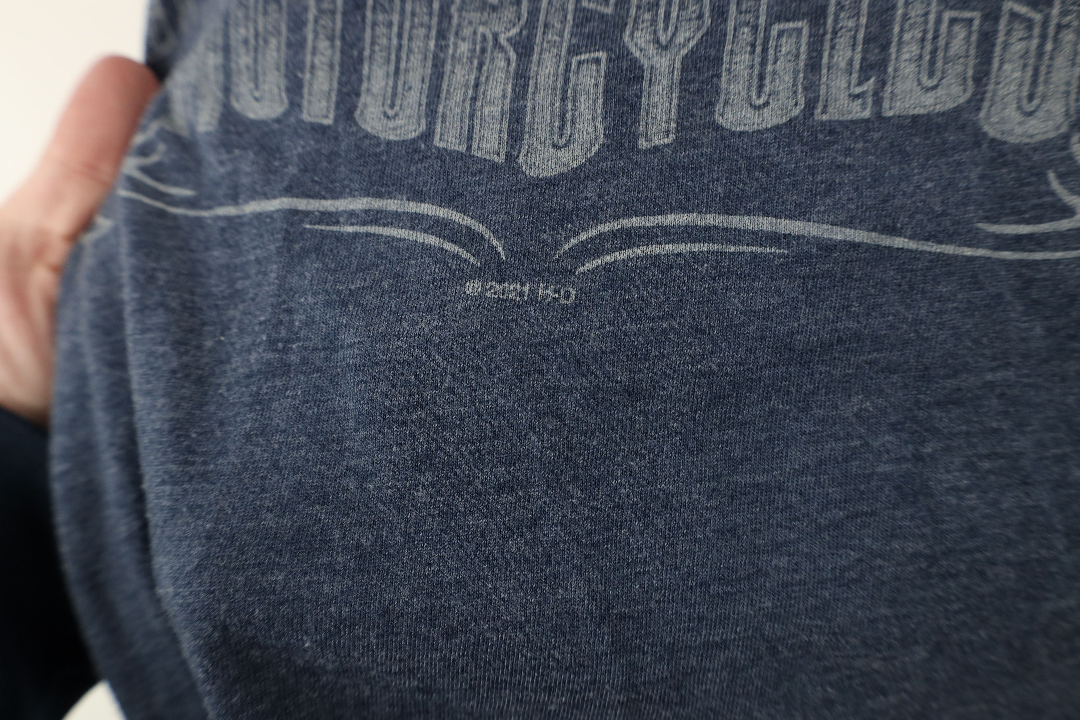 Harley Davidson × Vintage Y2K Harley Davidson Tribal Eagle Fire Flames T-Shirt Blue Size US L / EU 52-54 / 3 - 5 Thumbnail