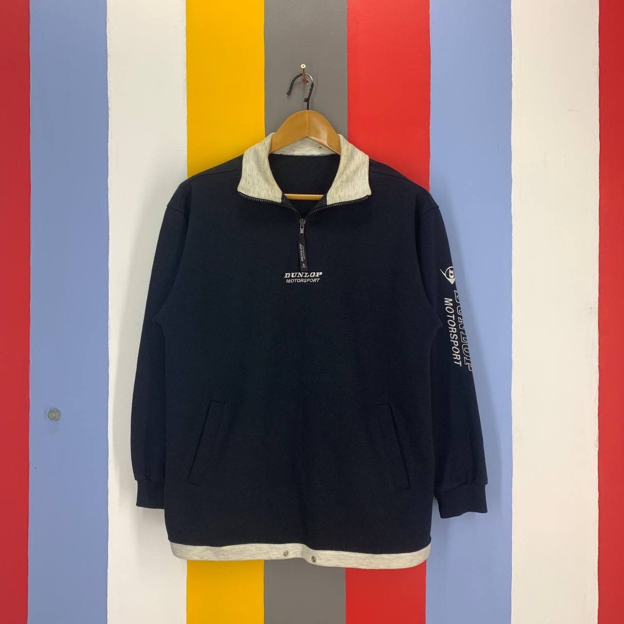 Dunlop × Vintage Vintage DUNLOP MOTORSPORT Sweatshirt #2458/AK Size US M / EU 48-50 / 2 - 1 Thumbnail