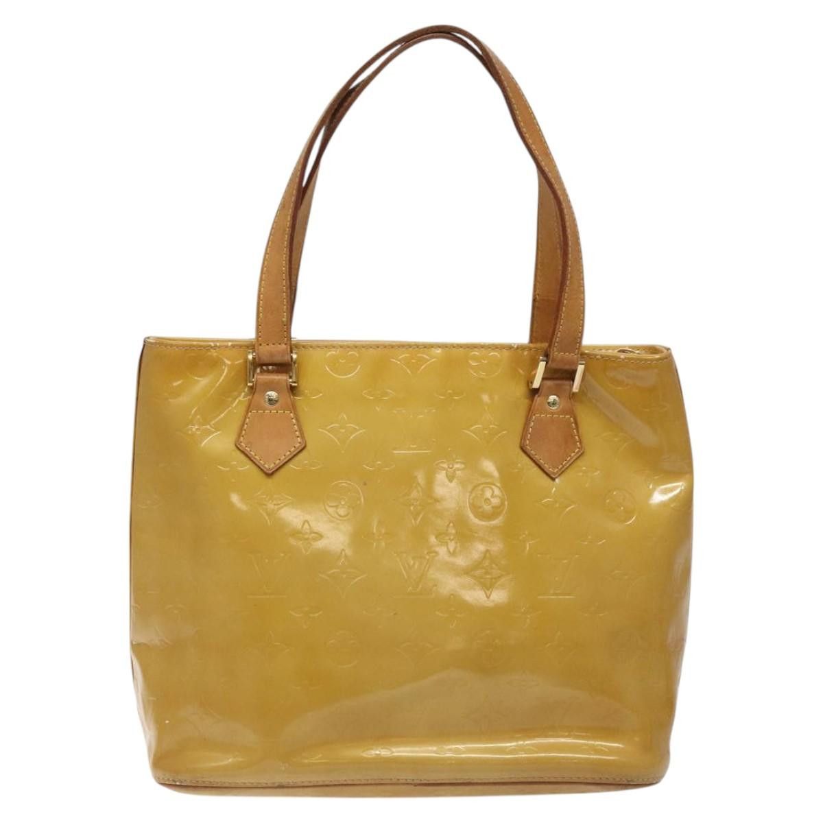 Louis Vuitton LOUIS VUITTON Monogram Vernis Houston Hand Bag Beige M91004 Size ONE SIZE - 3 Thumbnail