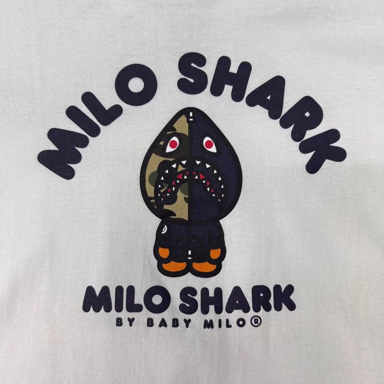 Bape BAPE White Shark Print Short Sleeve Tee Q10 Size US M / EU 48-50 / 2 - 2 Thumbnail