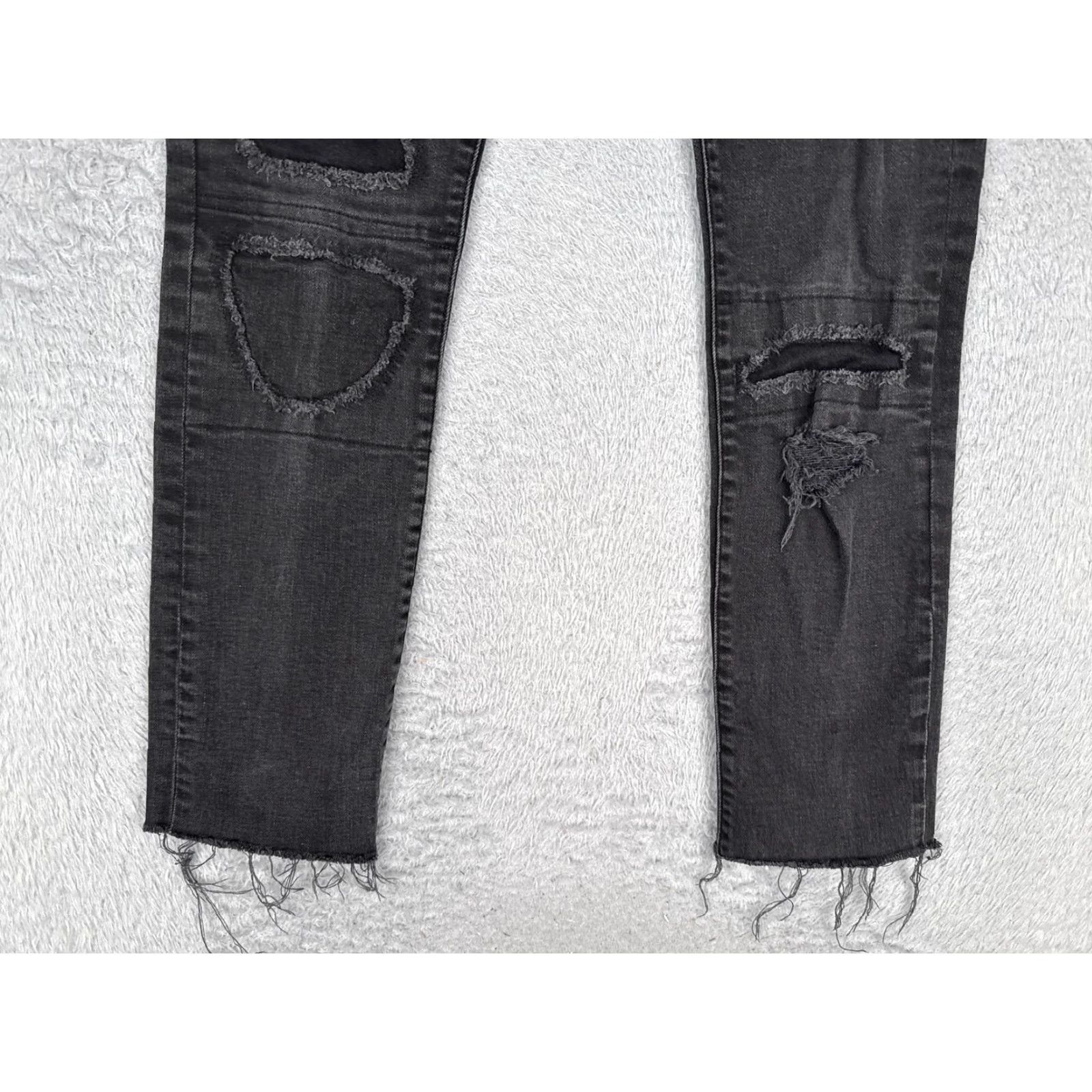 Frame FRAME L'Homme Skinny Jeans Mens 32x28 Gray Charcoal Distressed Stretch Denim USA Size US 32 / EU 48 - 2 Thumbnail