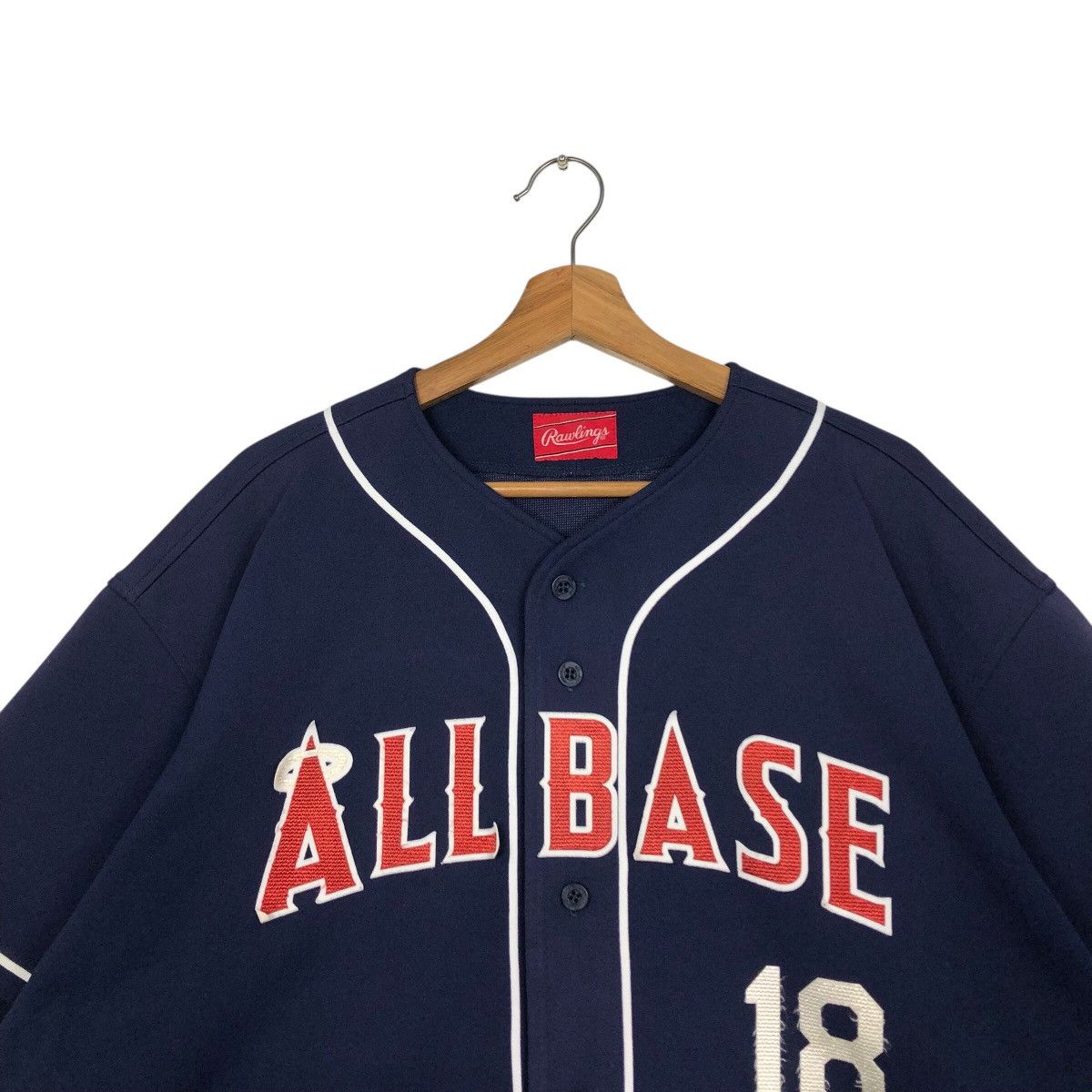 Japanese Brand 📌Vintage Baseball Shirt Button Rawling Big Logo Spell Out Size US M / EU 48-50 / 2 - 5 Thumbnail