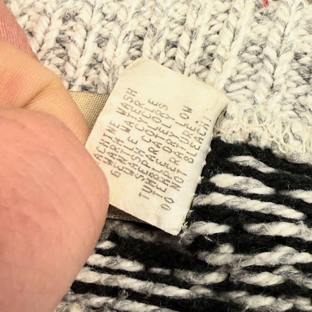 Fieldmaster VTG FieldMaster Winter Sweater Black White Cozy Knit XL Size US L / EU 52-54 / 3 - 5 Thumbnail
