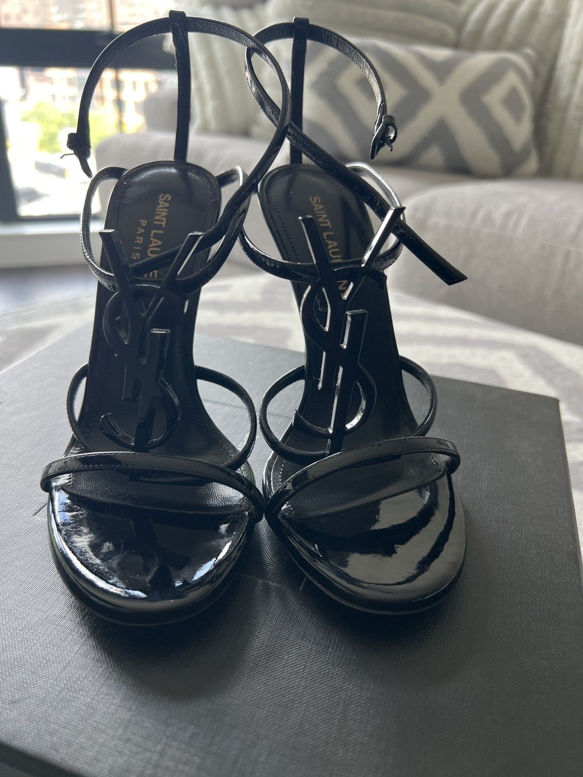 Saint Laurent Paris Saint Laurent Cassandra open toe sandals Size US 5.5 / IT 35.5 - 5 Thumbnail
