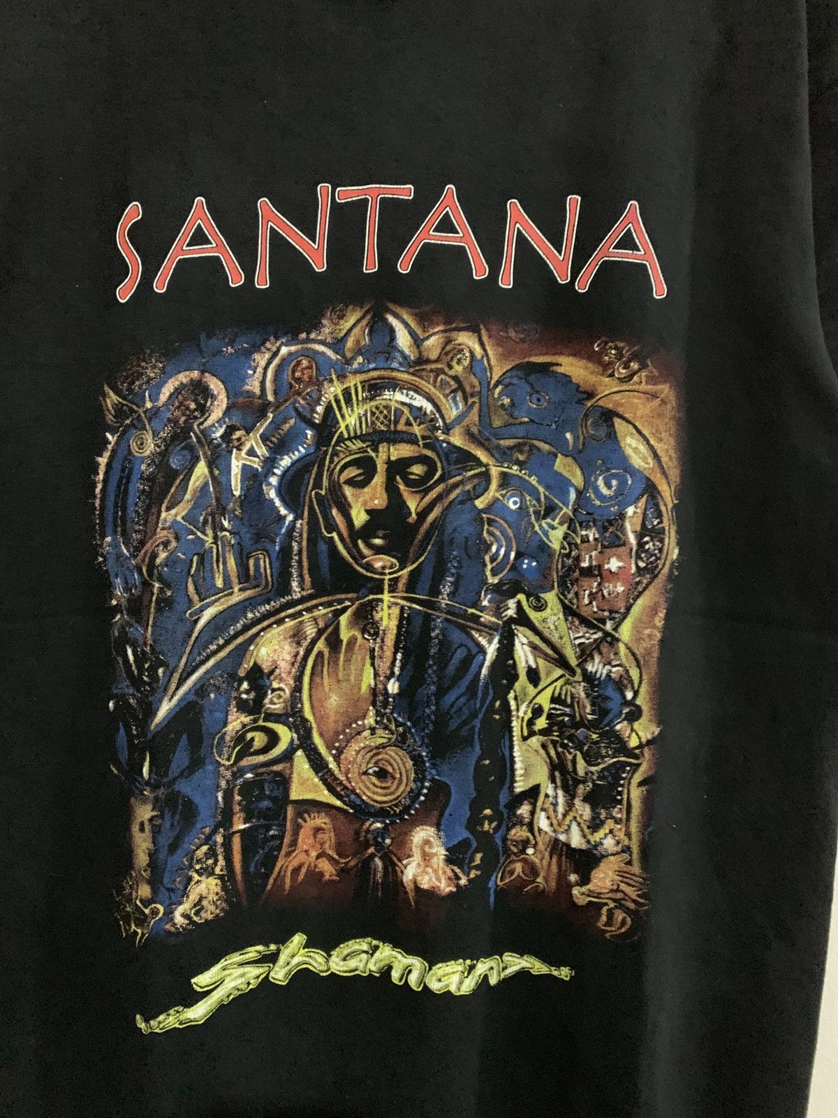 Band Tees Vintage Santana Shaman Shirt Size US L / EU 52-54 / 3 - 3 Thumbnail