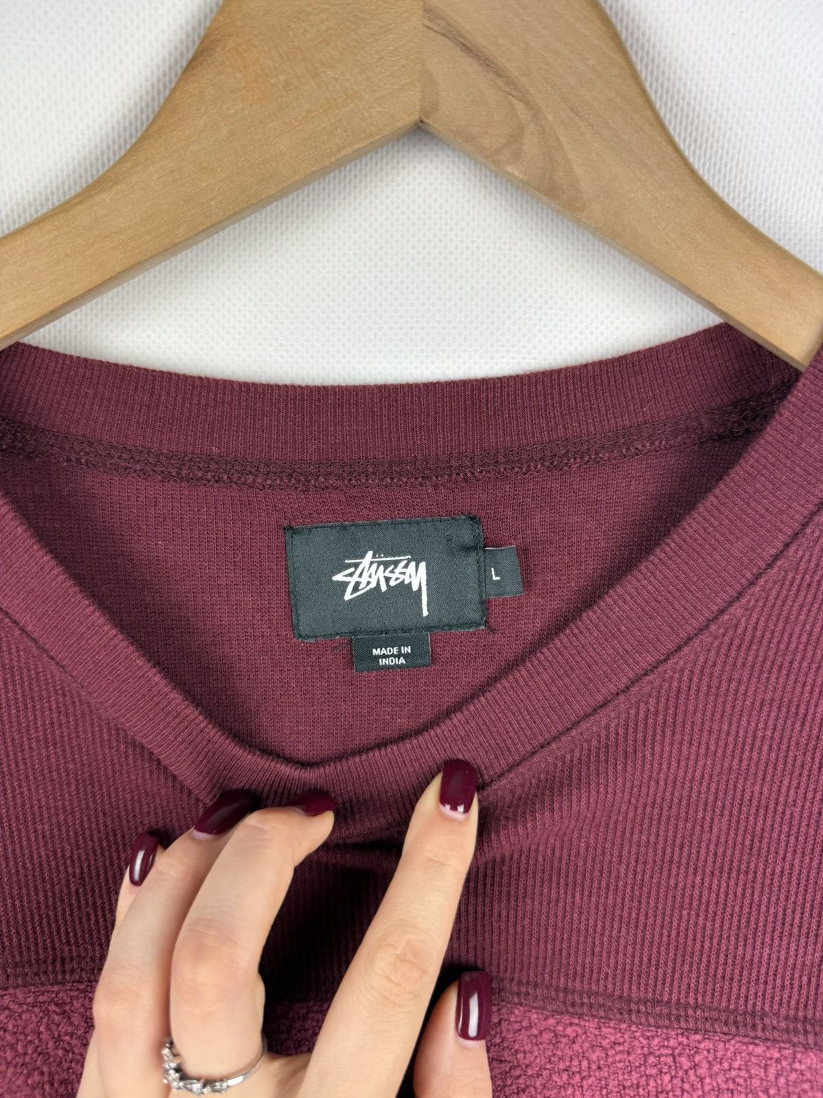 Stussy Stussy Men’s Big Logo Embroidered Sweater Pullover Size L Size US L / EU 52-54 / 3 - 7 Thumbnail