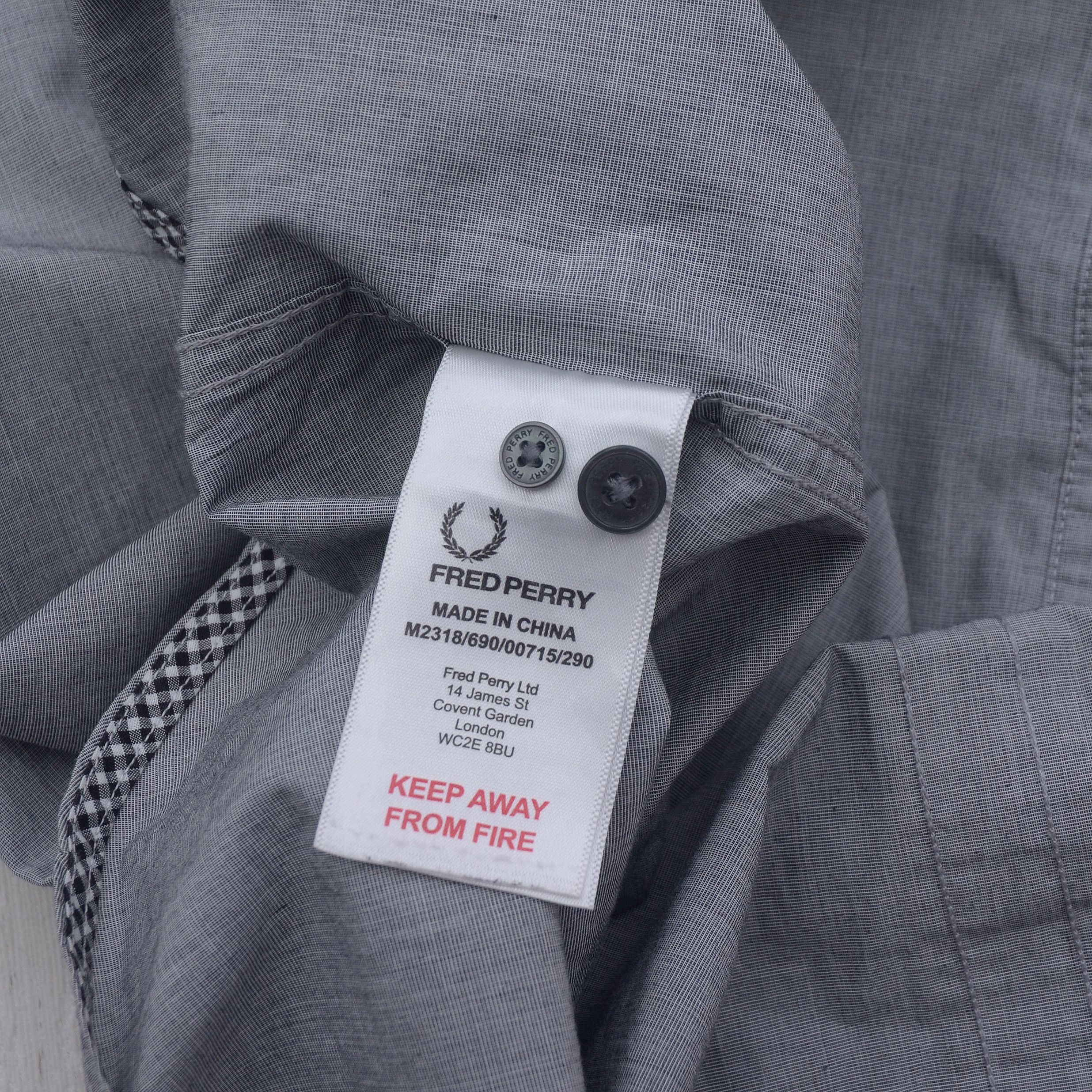 Fred Perry Fred Perry Shirt Medium Gray Check Short Sleeve Casual Size US M / EU 48-50 / 2 - 10 Thumbnail