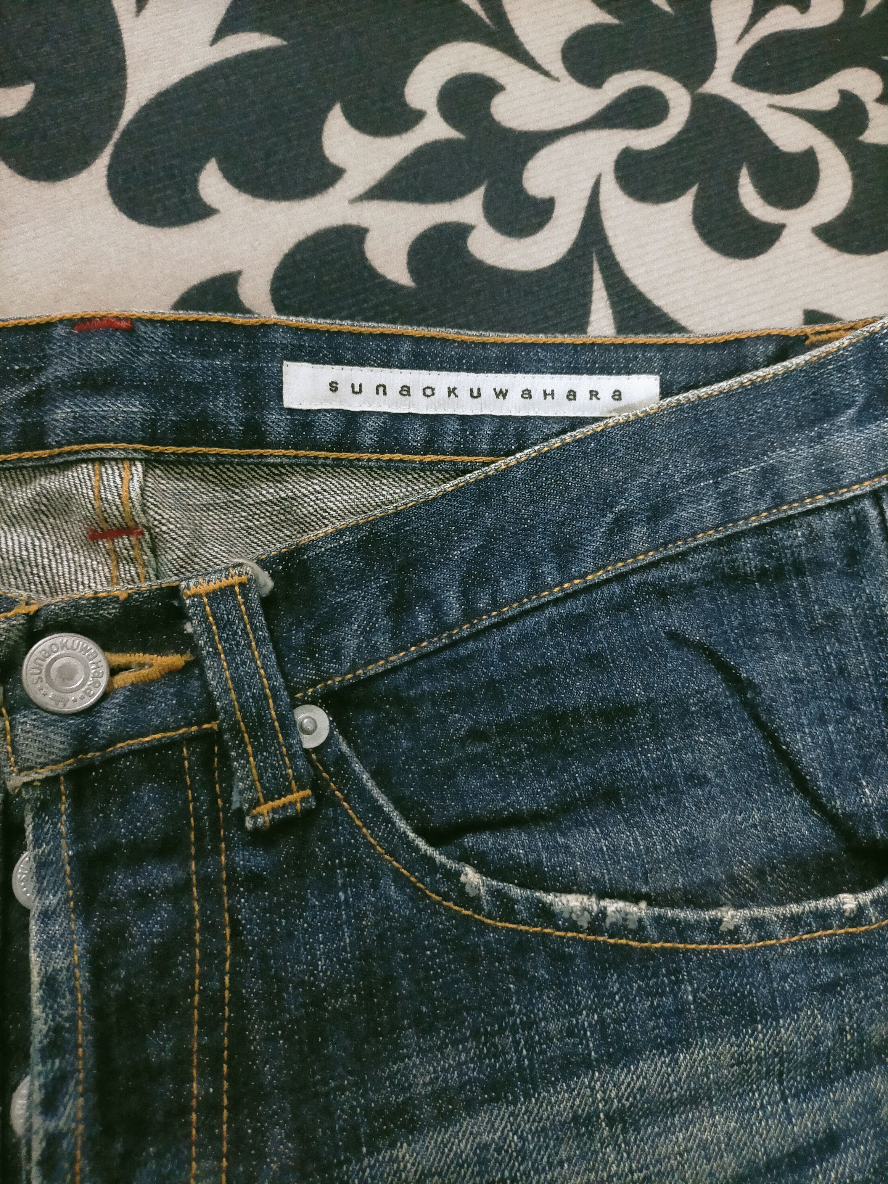 Issey Miyake × Japanese Brand 🔥 Sunao Kuwahara Distressed Jeans Size US 29 - 8 Thumbnail