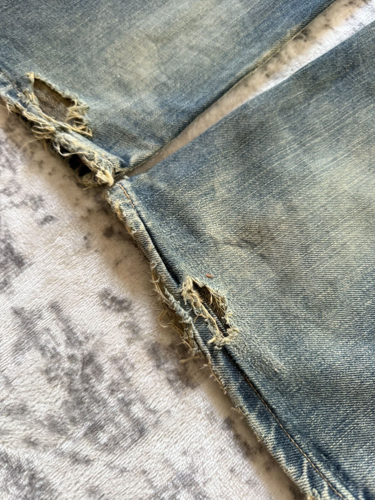 Kapital Vintage Edwin 505 Earthy Mud Wash Selvedge Loose Jeans Size US 32 / EU 48 - 19 Thumbnail