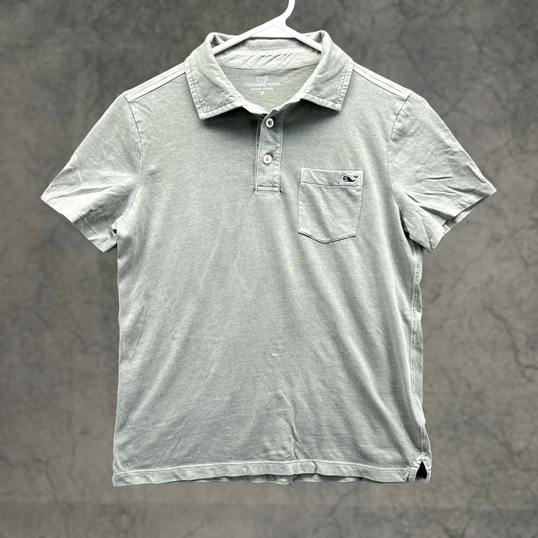 Vineyard Vines VINEYARD VINES Polo Shirt Mens M Green Pocket Whale Logo Cotton Casual Shirt Size US M / EU 48-50 / 2 - 1 Thumbnail