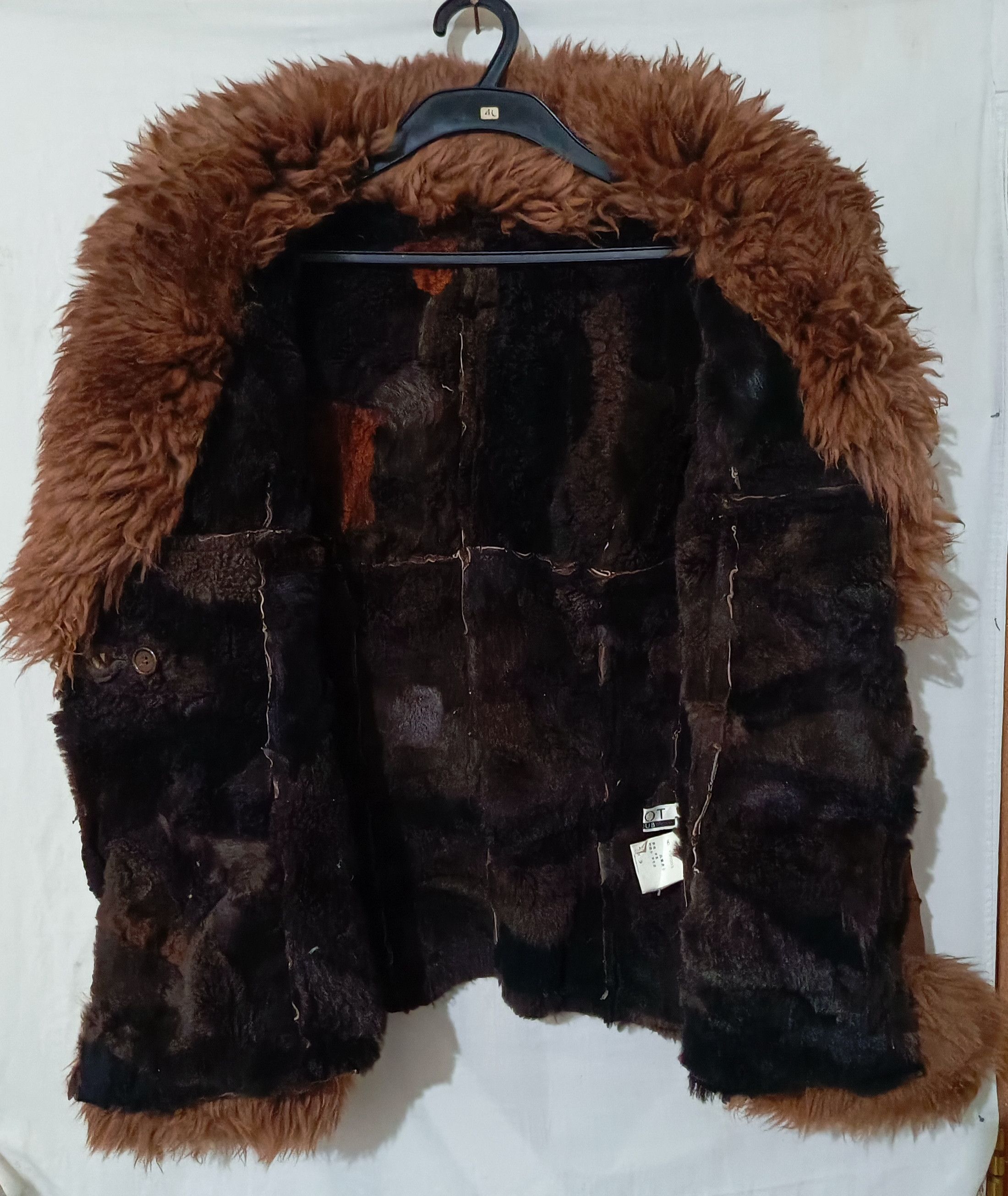 If Six Was Nine PATCHWORK Raccoon Fur Rabbit Leather Jacket Size US S / EU 44-46 / 1 - 3 Thumbnail