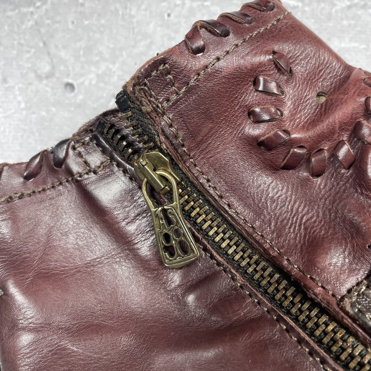 A.S.98 × If Six Was Nine × Japanese Brand 90s Vintage Leather Cowboy Leather Boots A.s. 98 shoes Size US 7 / IT 37 - 7 Thumbnail