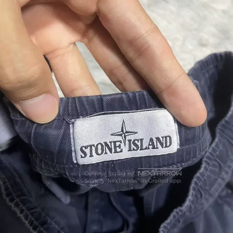 Stone Island Stone Island Washed Cargo Pants Trousers Dark Blue Size US 31 - 4 Thumbnail