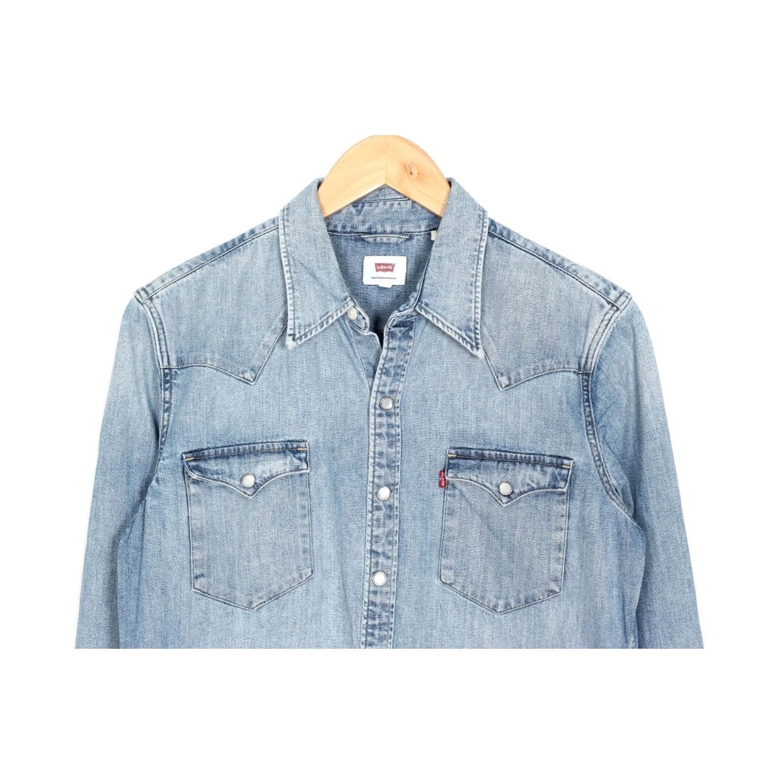 Levi's LEVI’S Barstow Western Denim Shirt Size S Long Sleeve Men VR3506 Size US S / EU 44-46 / 1 - 2 Thumbnail