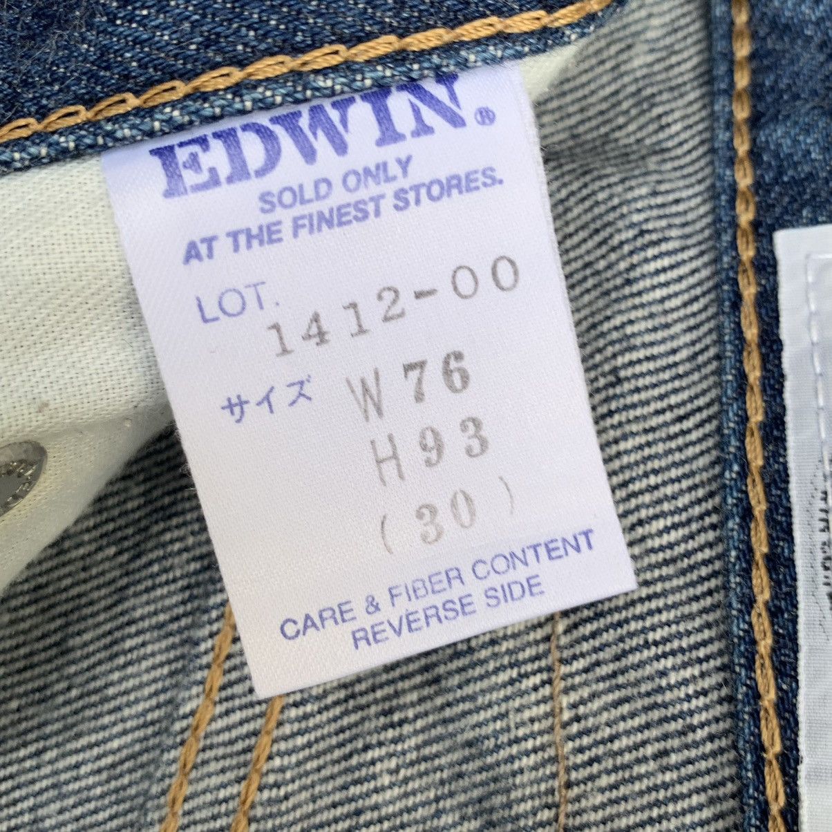 Edwin Vintage 90s Edwin Japan Indigo Blue Jeans Straight Denim W29 Size US 29 - 14 Thumbnail