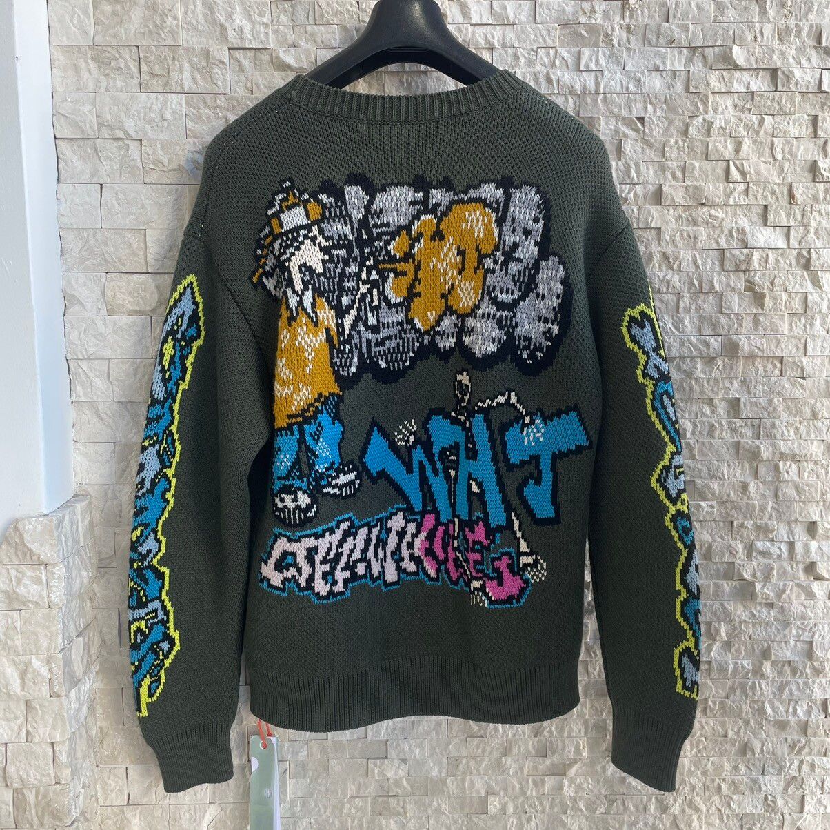 Off-White Off-White Graffiti Pupp Chunky Knit Sweater Size S | Grailed