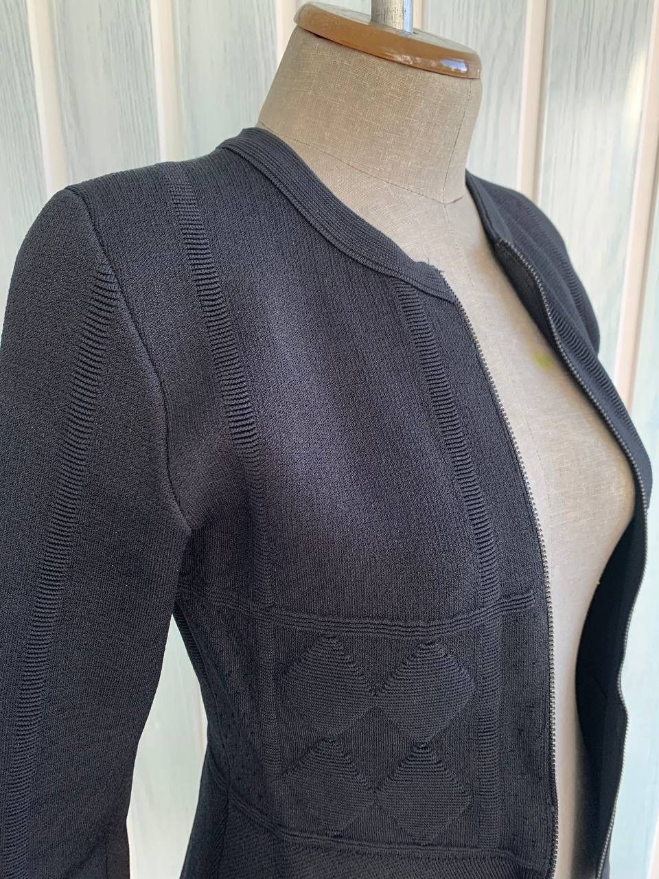 Designer × Scanlan Theodore Scanlan Theodore Black Crepe Knit Viscose & Polyamide Jacket Size S / US 4 / IT 40 - 4 Thumbnail