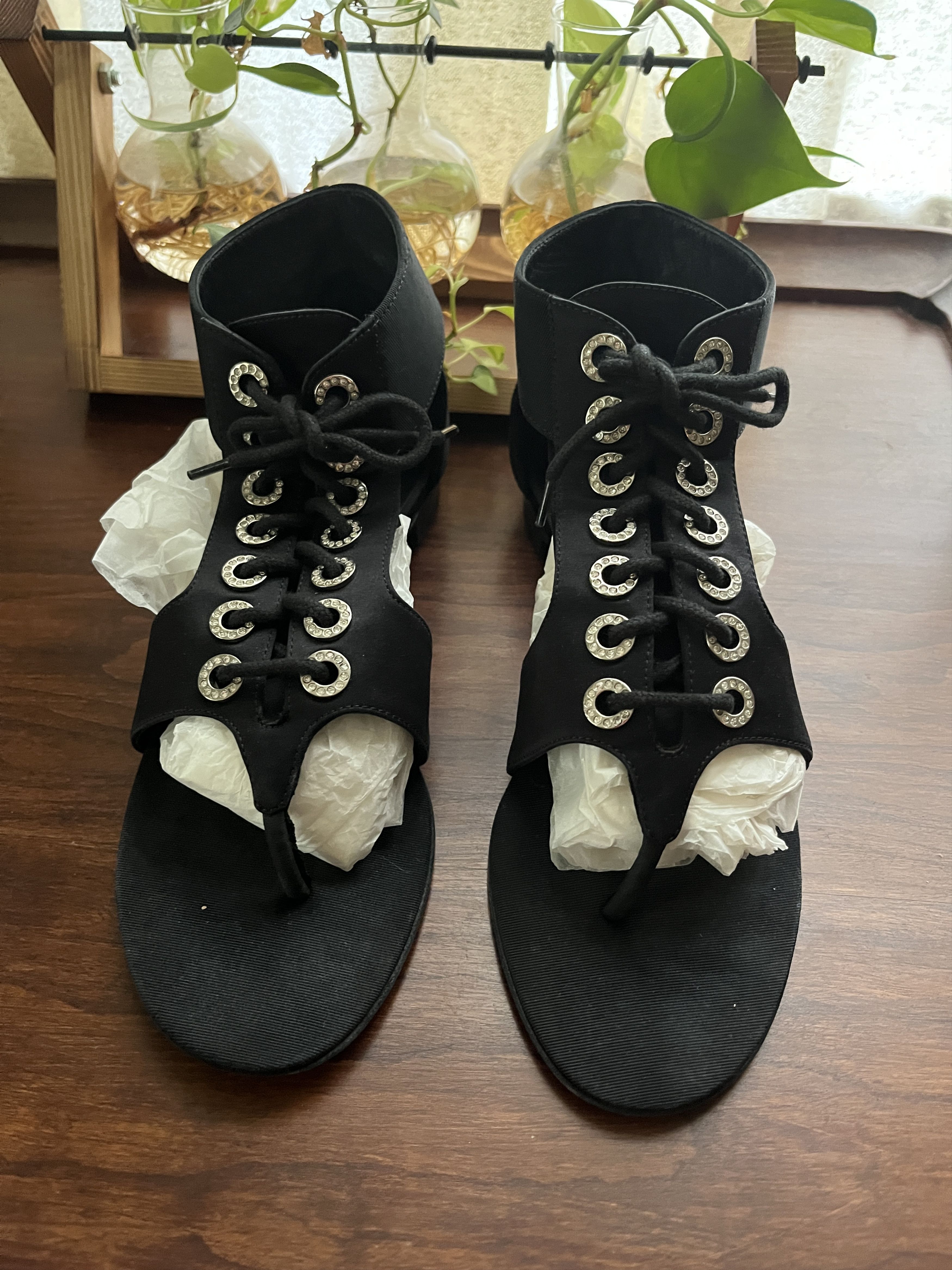 Chanel Chanel black renaissance sandals size 36.5 Size US 6.5 / IT 36.5 - 1 Thumbnail