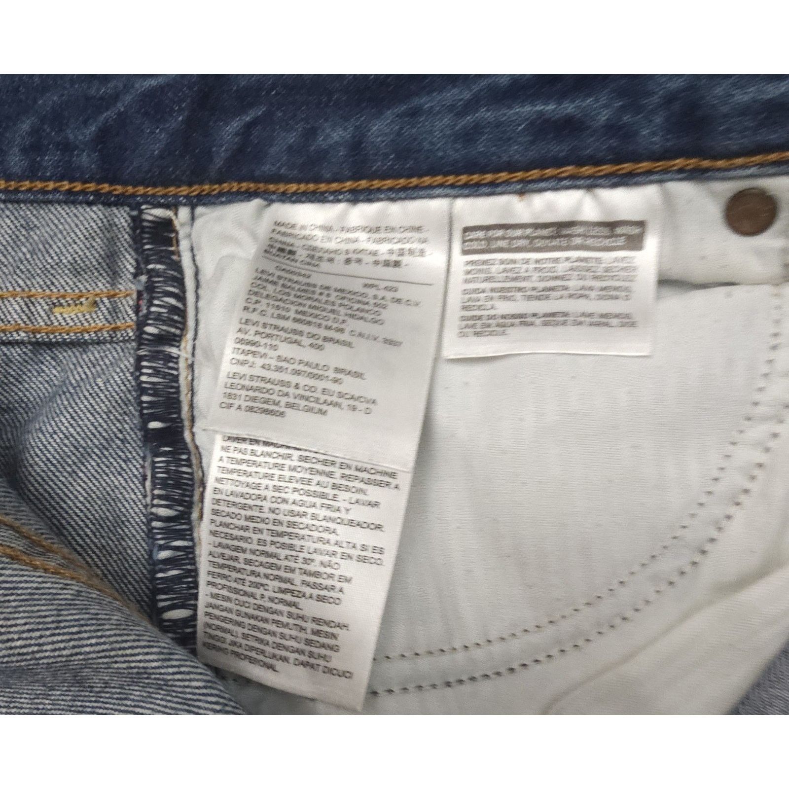 Levi's Levis Shorts White Oak Cone Denim Cuffed Button Fly Festival Size 29" - 5 Thumbnail