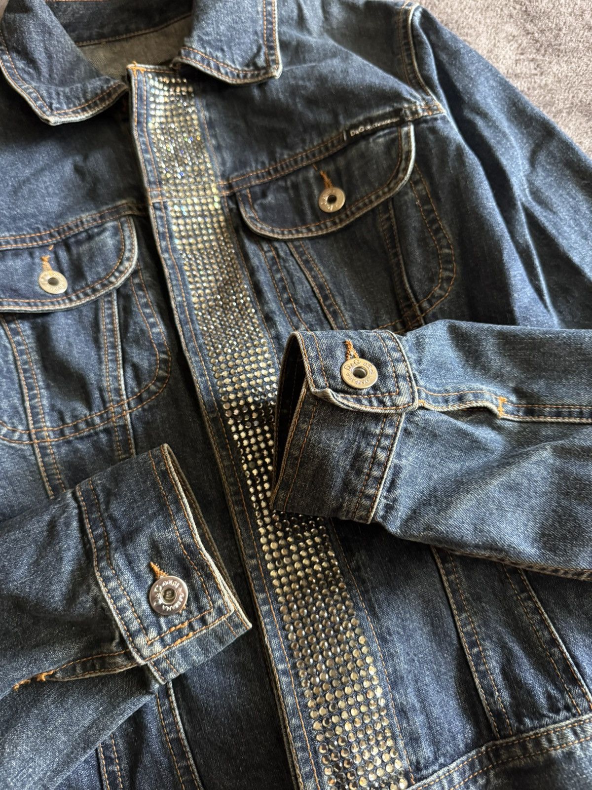 Dolce & Gabbana Dolce Gabbana woman's denim jacket with rhinestones Size M / US 6-8 / IT 42-44 - 14 Thumbnail