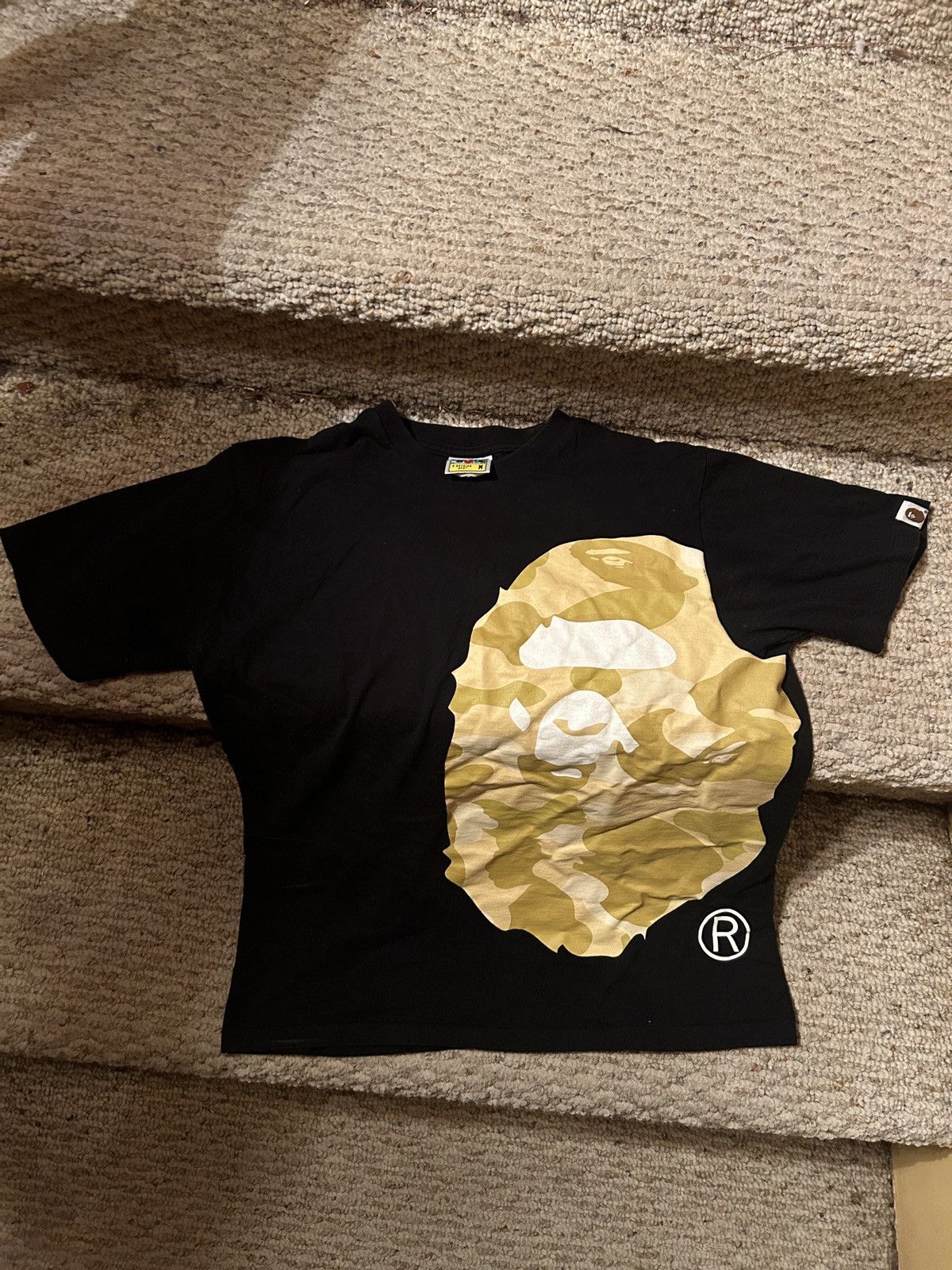Bape BAPE black & yellow streetwear tee Size US M / EU 48-50 / 2 - 1 Thumbnail