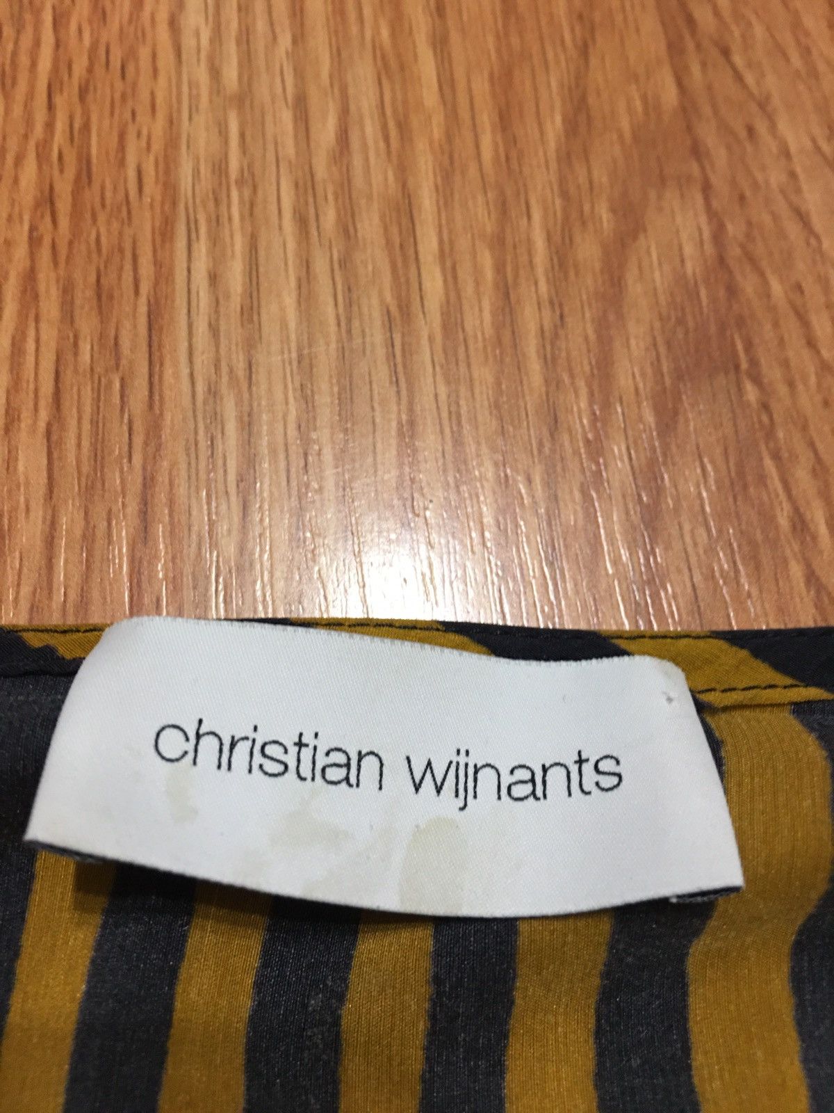 Christian Wijnants Christian Wijnants Silk Blouse Top Yellow Black Striped Size L / US 10 / IT 46 - 8 Thumbnail
