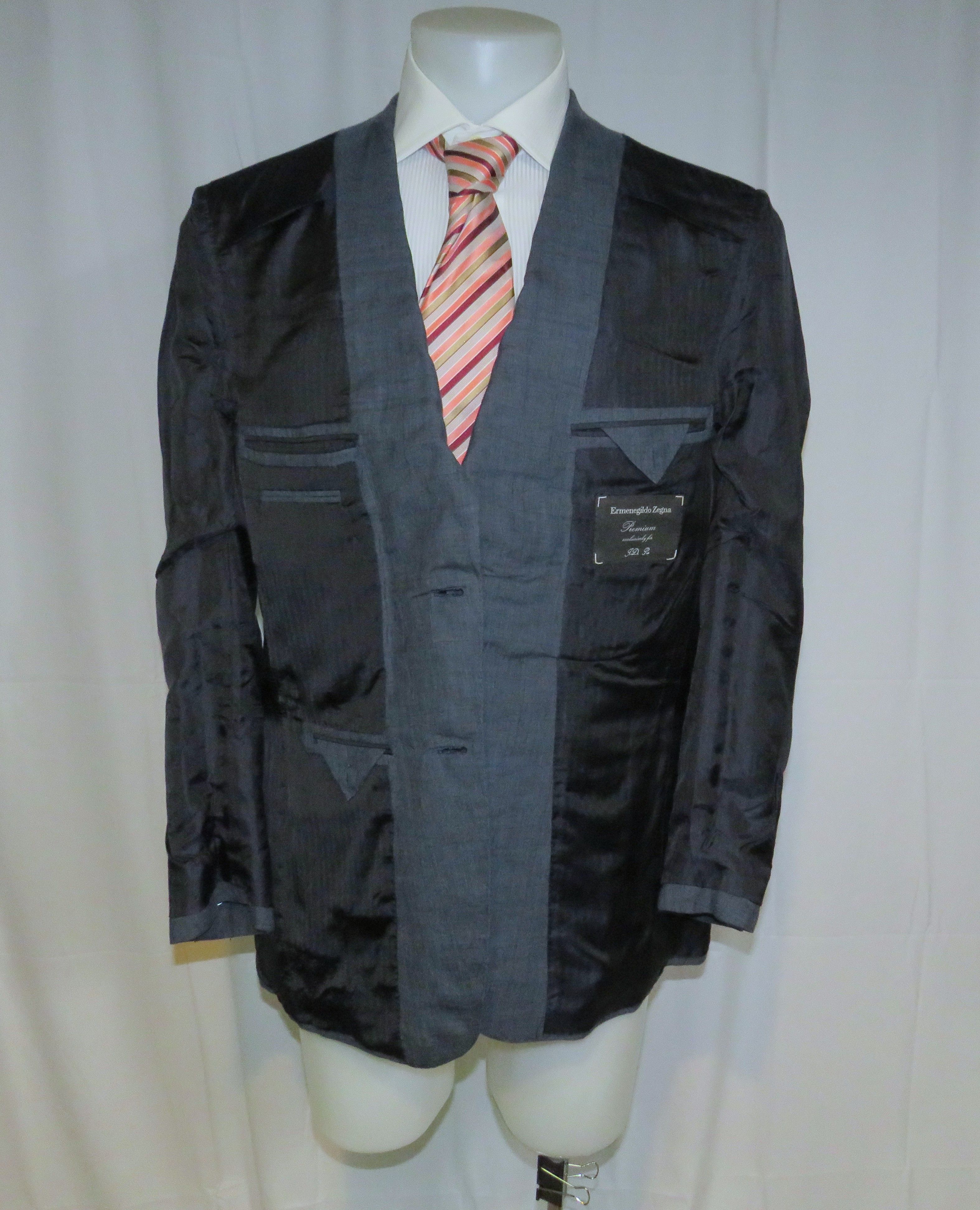 Ermenegildo Zegna Premium Exclusively Blue Plaid Silk Blend Suit 42R Size 42R - 14 Thumbnail