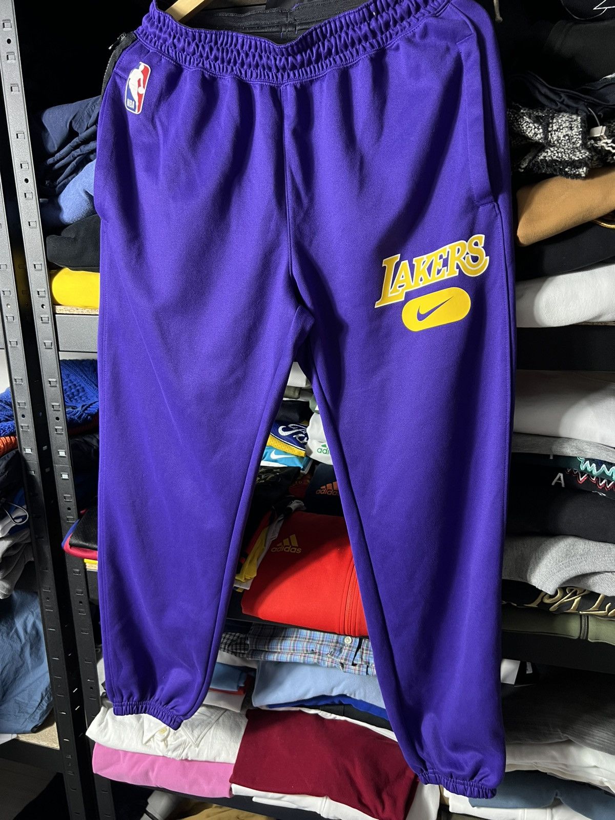 Nike Nike NBA Los Angeles Lakers Sweatpants Purple Gold Logo Size US 32 / EU 48 - 7 Thumbnail