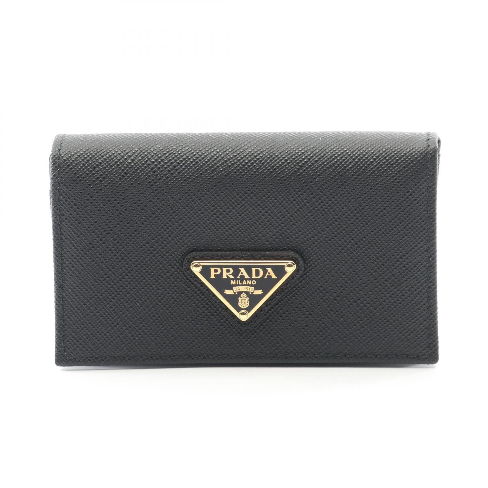 Prada Prada Prada SAFFIANO TRIANG Card Case Leather Card Case 1MC122QHHF0002 DUTY FREE for USA Size ONE SIZE - 1 Thumbnail