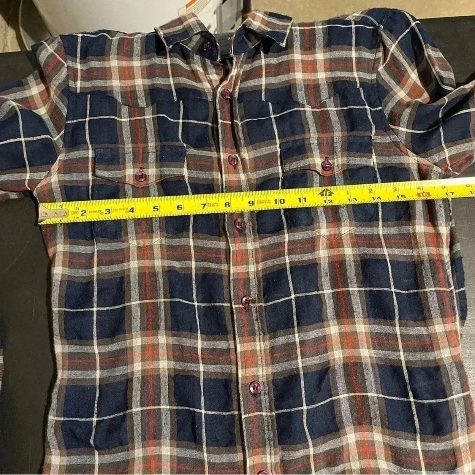 Other Joe’s Jeans ‘The Shirt’ Navy Plaid Lightweight Unisex Sz XS Size XS / US 0-2 / IT 36-38 - 7 Thumbnail