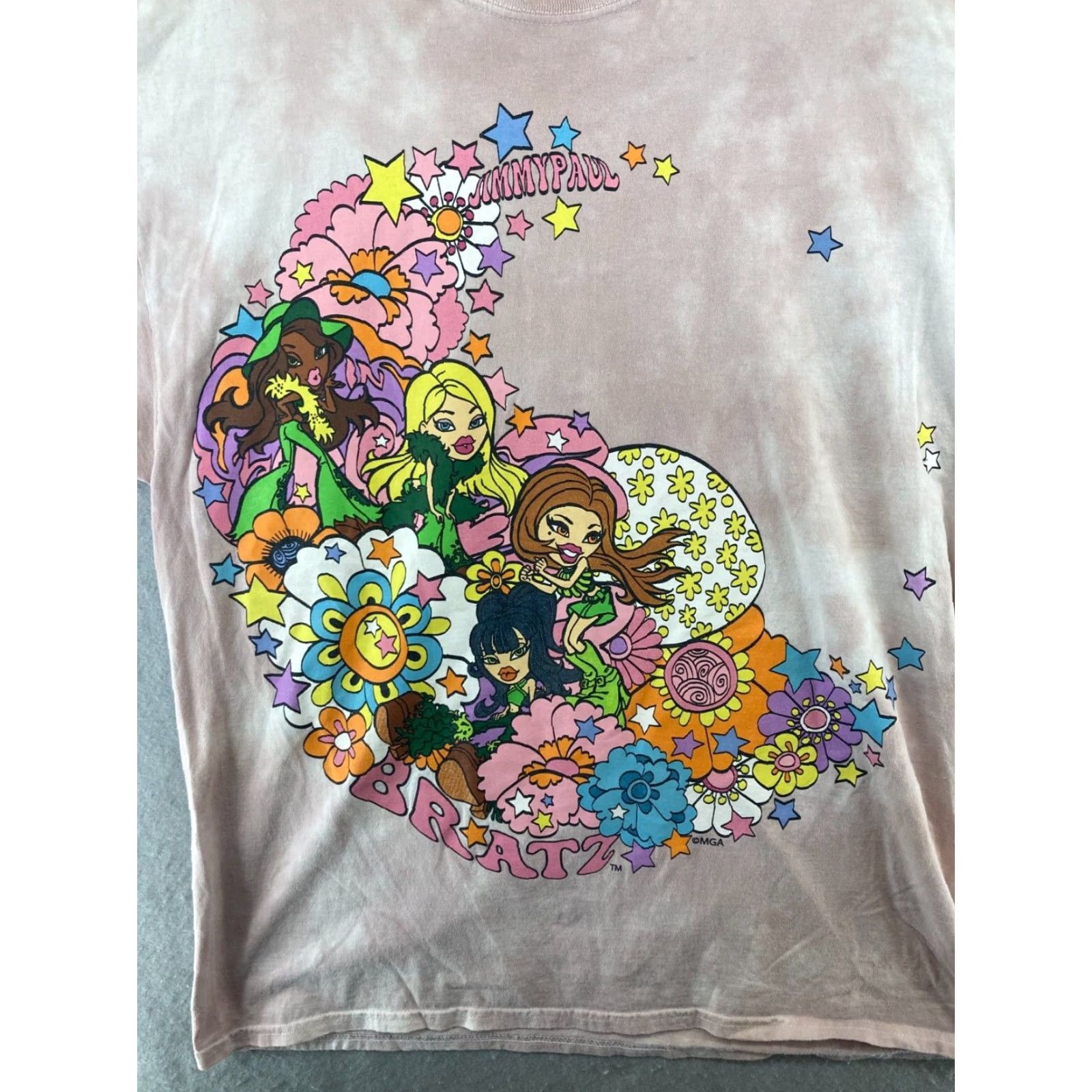 Vintage Bratz Drama Mama Women's Large T Shirt Pink Floral Size L / US 10 / IT 46 - 4 Thumbnail