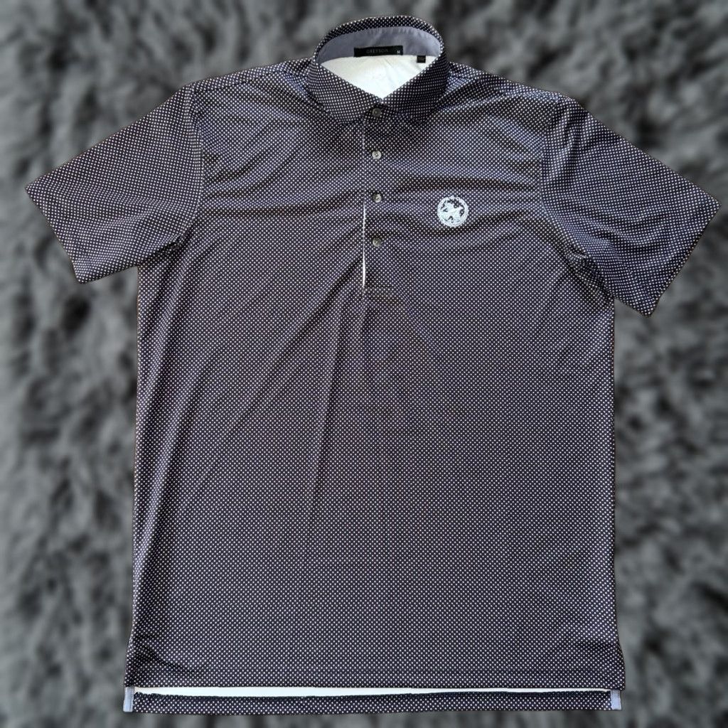 Vintage Greyson Polo Shirt Blue White Dots Mens Medium R.R.C Golf Wolf Logo Size US M / EU 48-50 / 2 - 1 Thumbnail