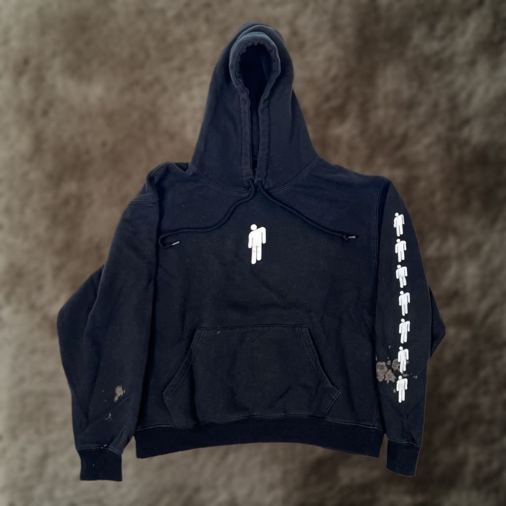 Vintage Billie Eilish Hoodie Mens Small Black Blohsh Logo Graphic Pullover Size US S / EU 44-46 / 1 - 1 Thumbnail