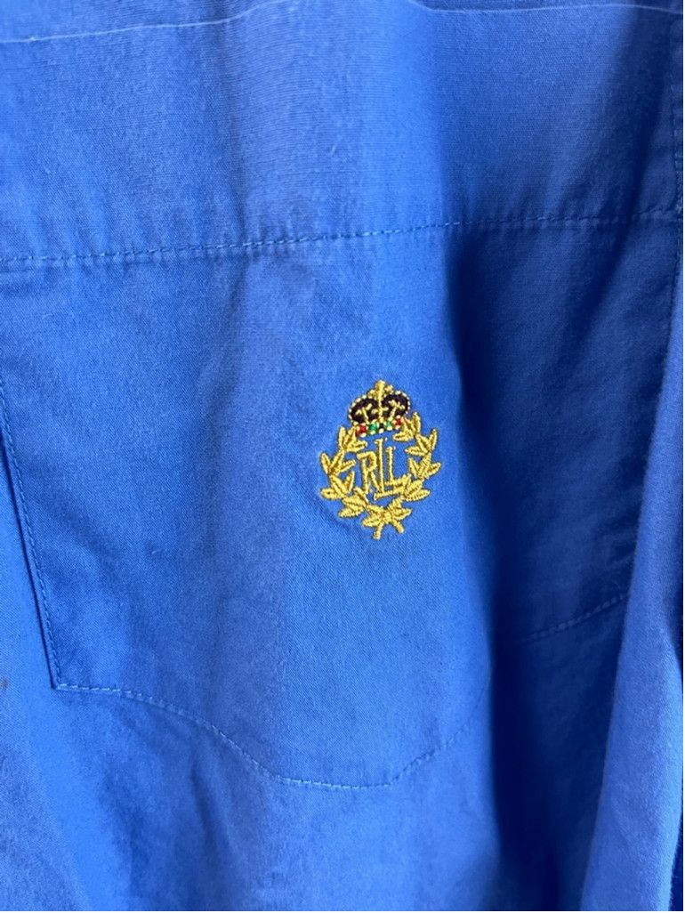 Ralph Lauren Lauren Ralph Lauren Royal Blue Crest Oxford Shirt | Size 10 Size L / US 10 / IT 46 - 5 Thumbnail