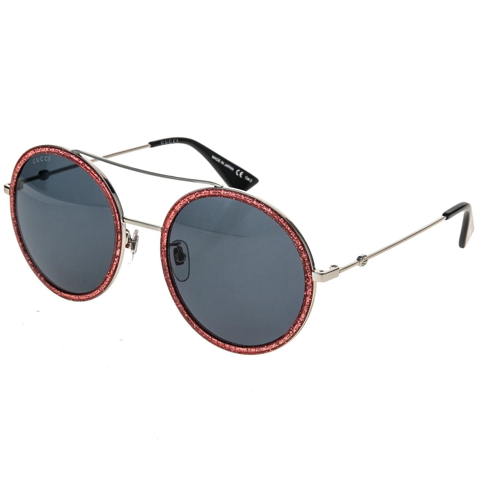 Gucci GUCCI GG0061S 0061 Silver Pink Round Metal Sunglass 007 Size ONE SIZE - 10 Thumbnail