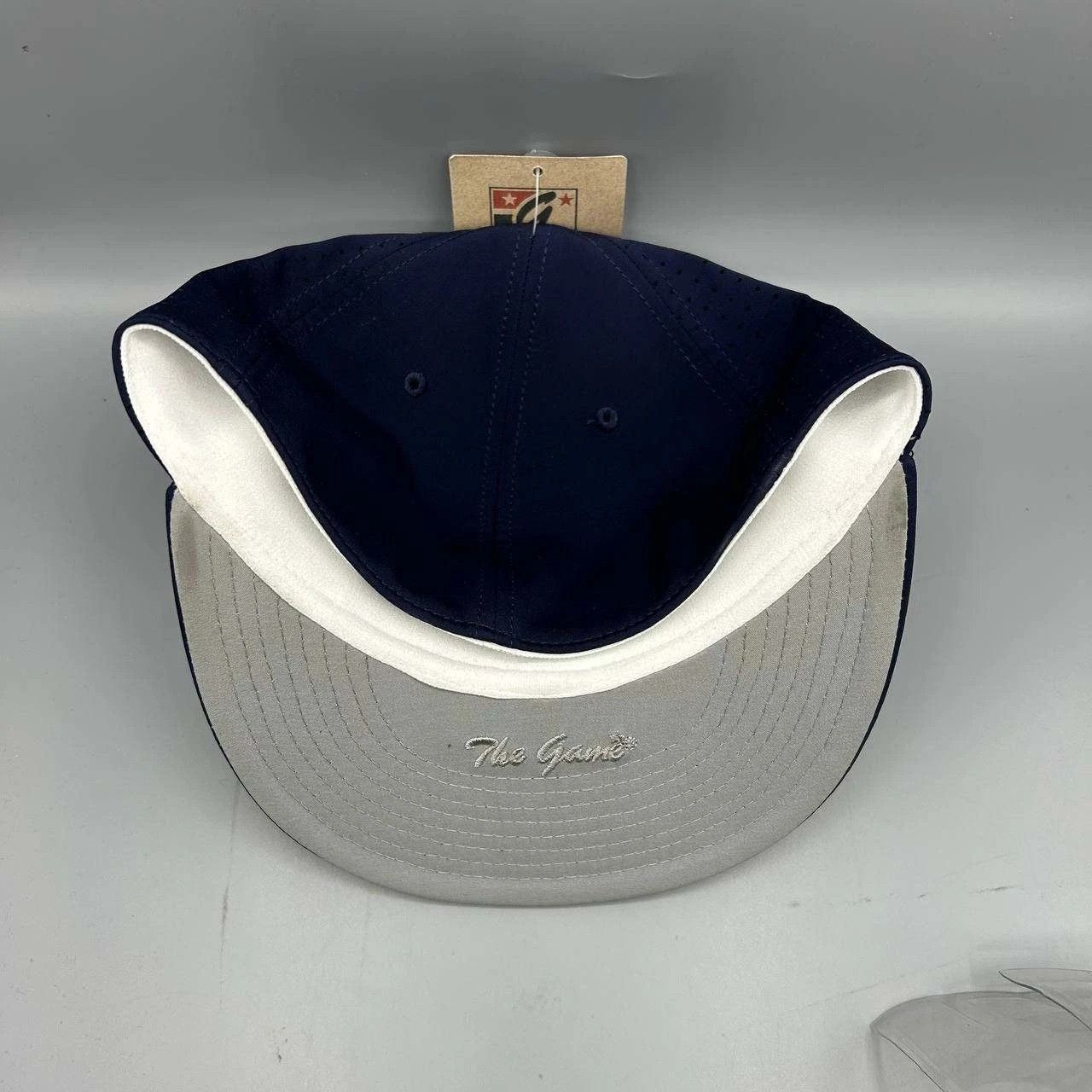 The Game The Game Hat Men Small Navy Blue Blank Plain Fitted Cap Size ONE SIZE - 5 Thumbnail