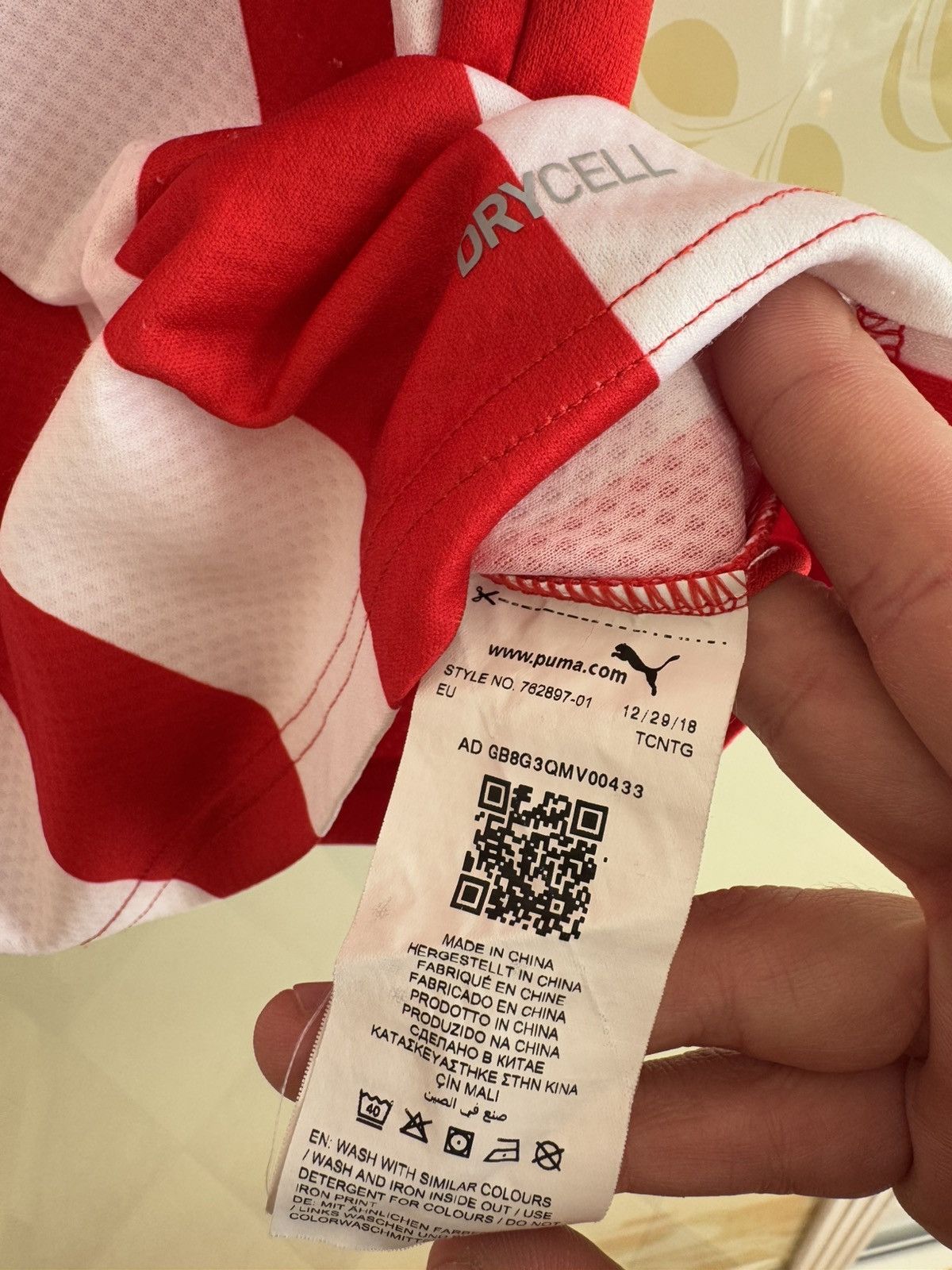 Puma Girona 2019-2020 Home Soccer Jersey Football Kit Shirt Size US XL / EU 56 / 4 - 14 Thumbnail