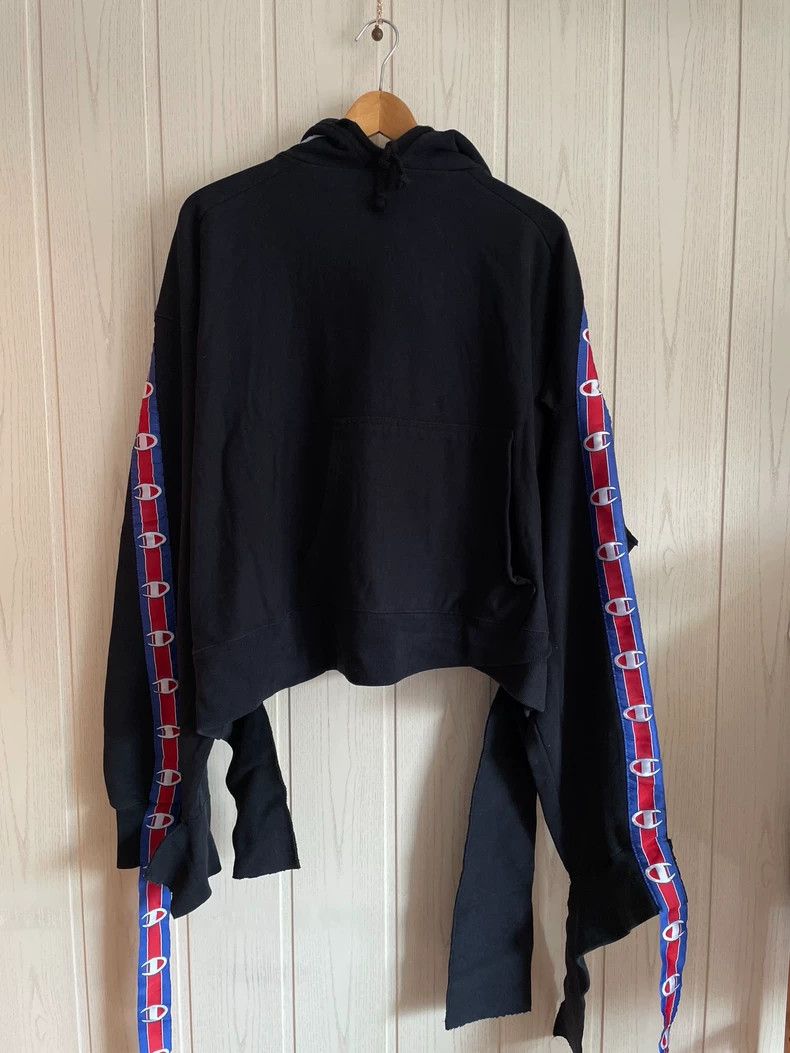 Vetements Vetements x Champion Black Ribbon Hoodie - dmc Size US M / EU 48-50 / 2 - 1 Thumbnail
