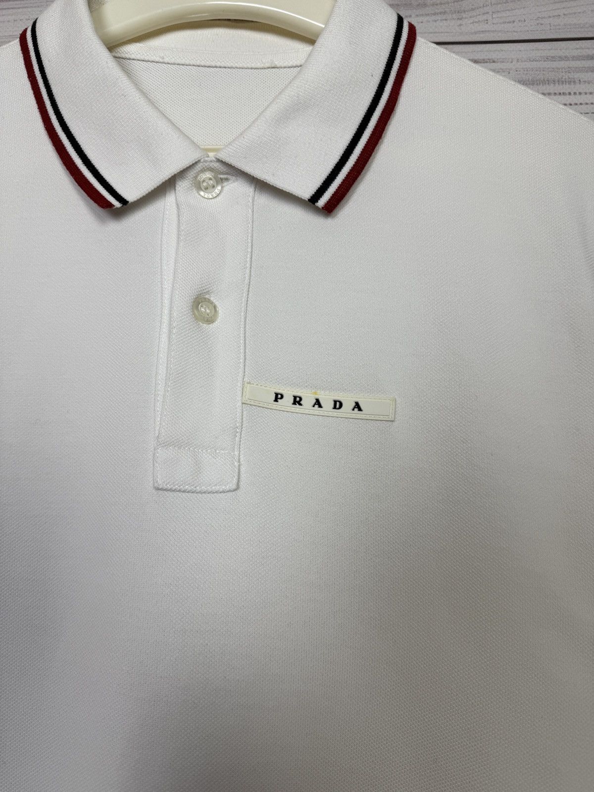 Prada Black Prada Polo Tee (M) Size US M / EU 48-50 / 2 - 5 Thumbnail